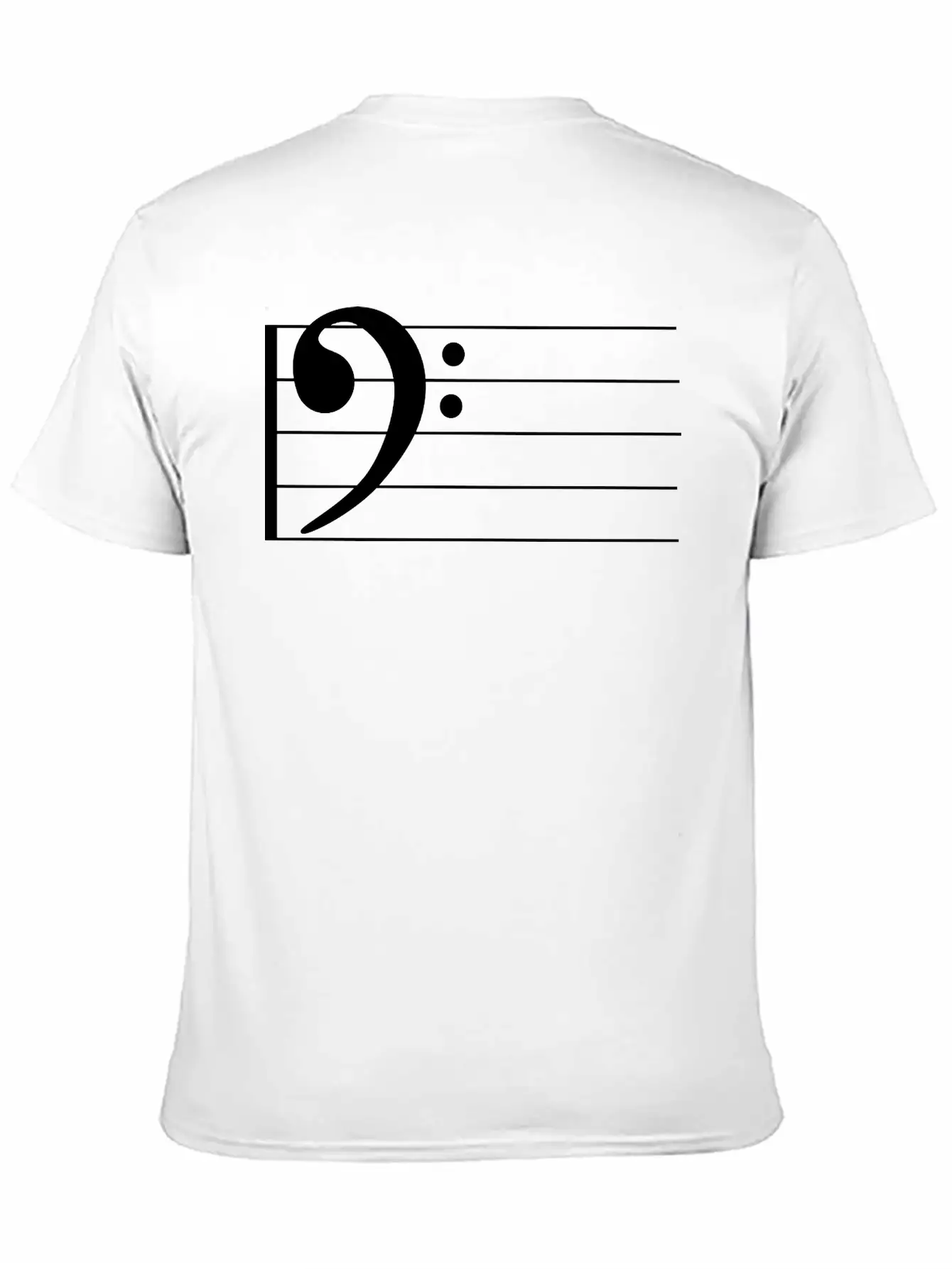 Bass Clef Comfortable Minimalist Graphic Tee – Summer Style Essential