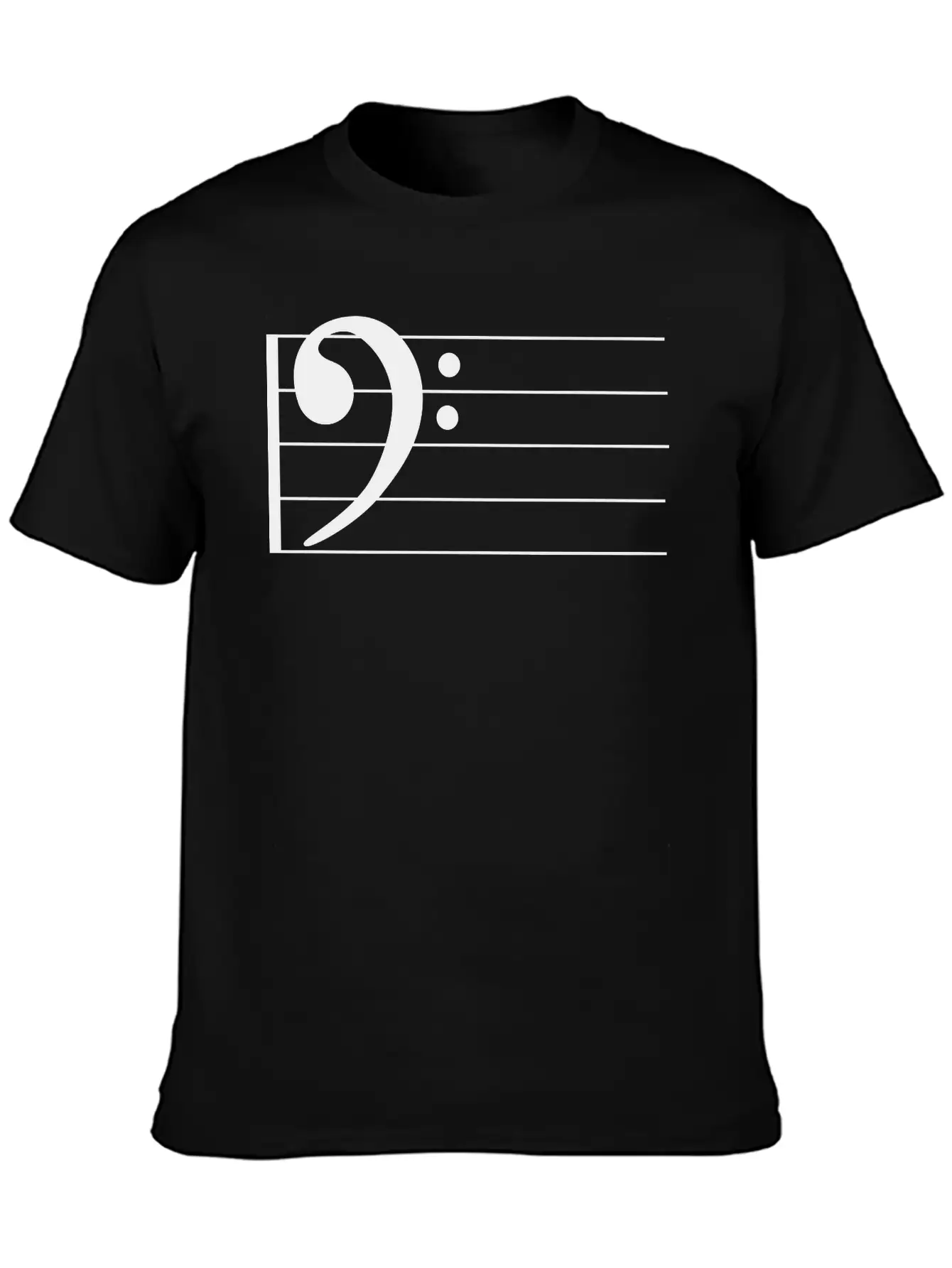Bass Clef Comfortable Minimalist Graphic Tee – Summer Style Essential