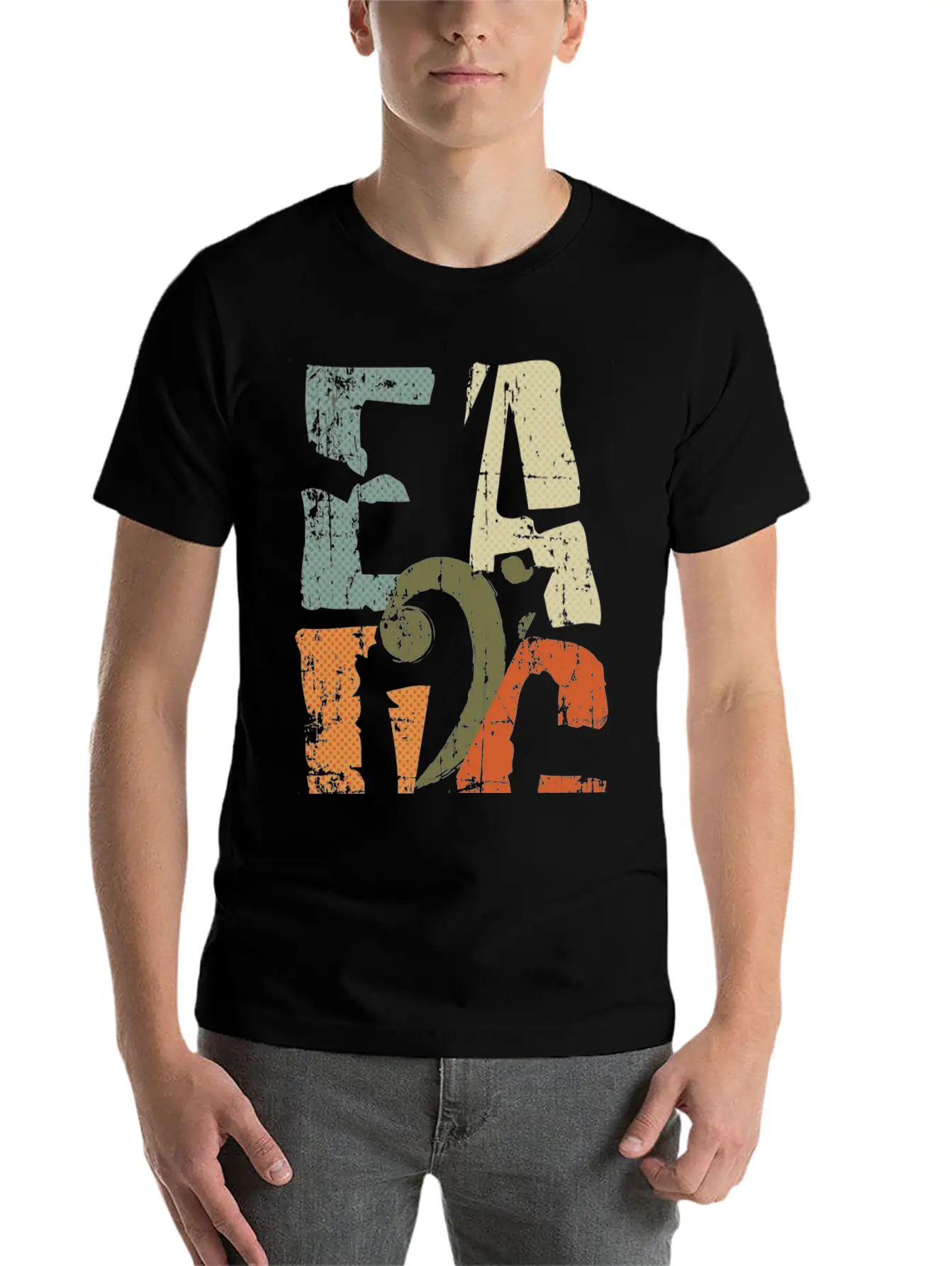 Bass Guitar Player Eadg Bass Clef For Bassist Comfortable Minimalist Graphic Tee – Summer Style Essential