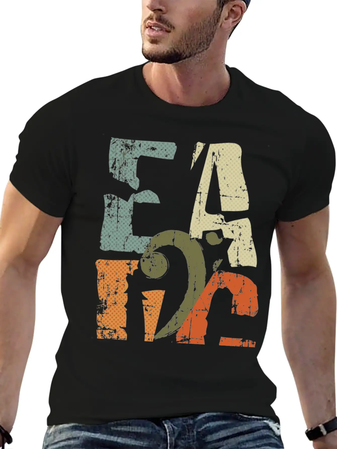 Bass Guitar Player Eadg Bass Clef For Bassist Comfortable Minimalist Graphic Tee – Summer Style Essential