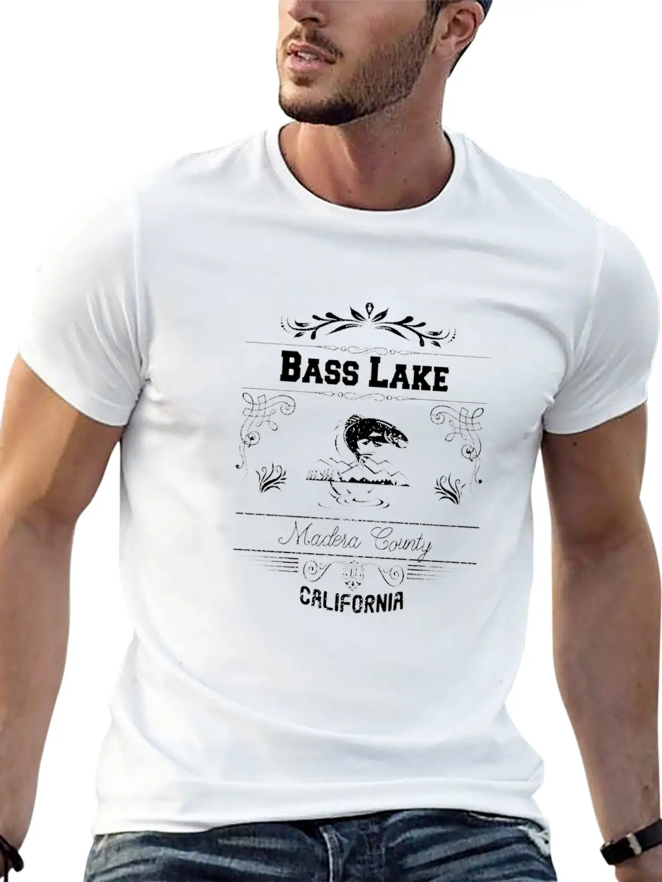 Bass Lake California Unisex Short Sleeve Soft Cotton T-Shirt – Casual Everyday Wear