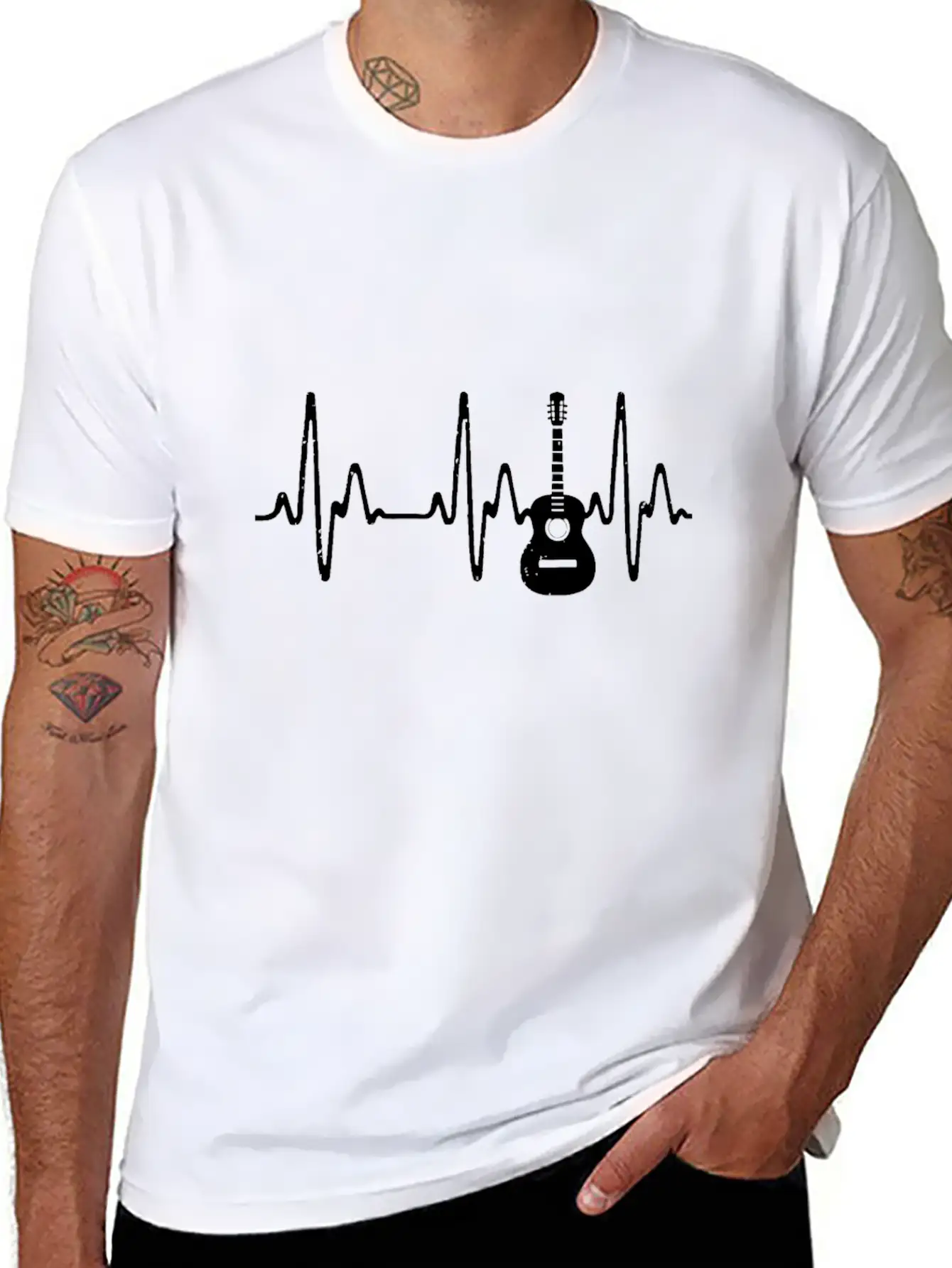 Bass Player - Bass Guitar Player Heartbeatguitar L Timeless Short Sleeve Tee – Comfy And Minimalist Design
