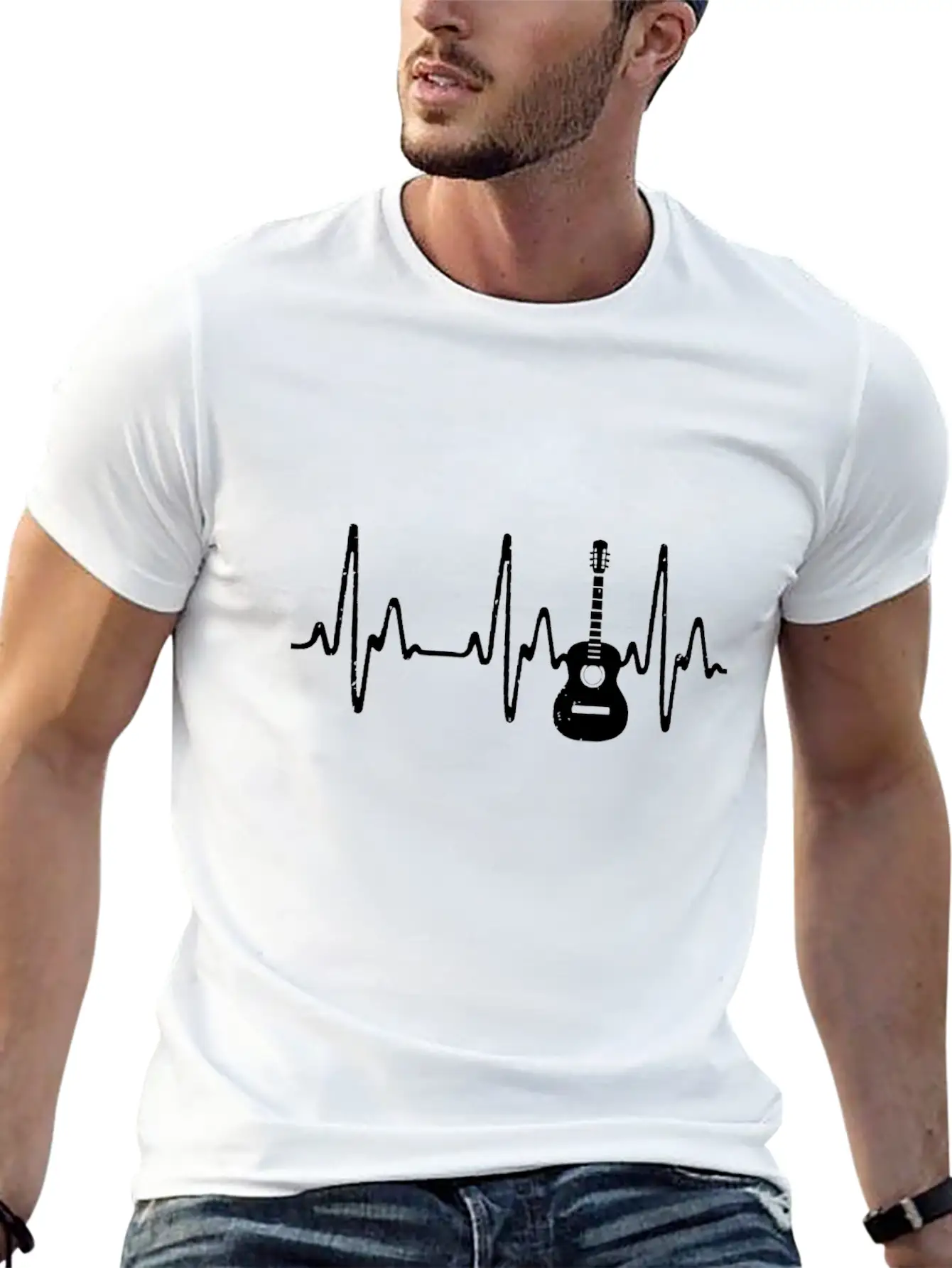 Bass Player - Bass Guitar Player Heartbeatguitar L Timeless Short Sleeve Tee – Comfy And Minimalist Design
