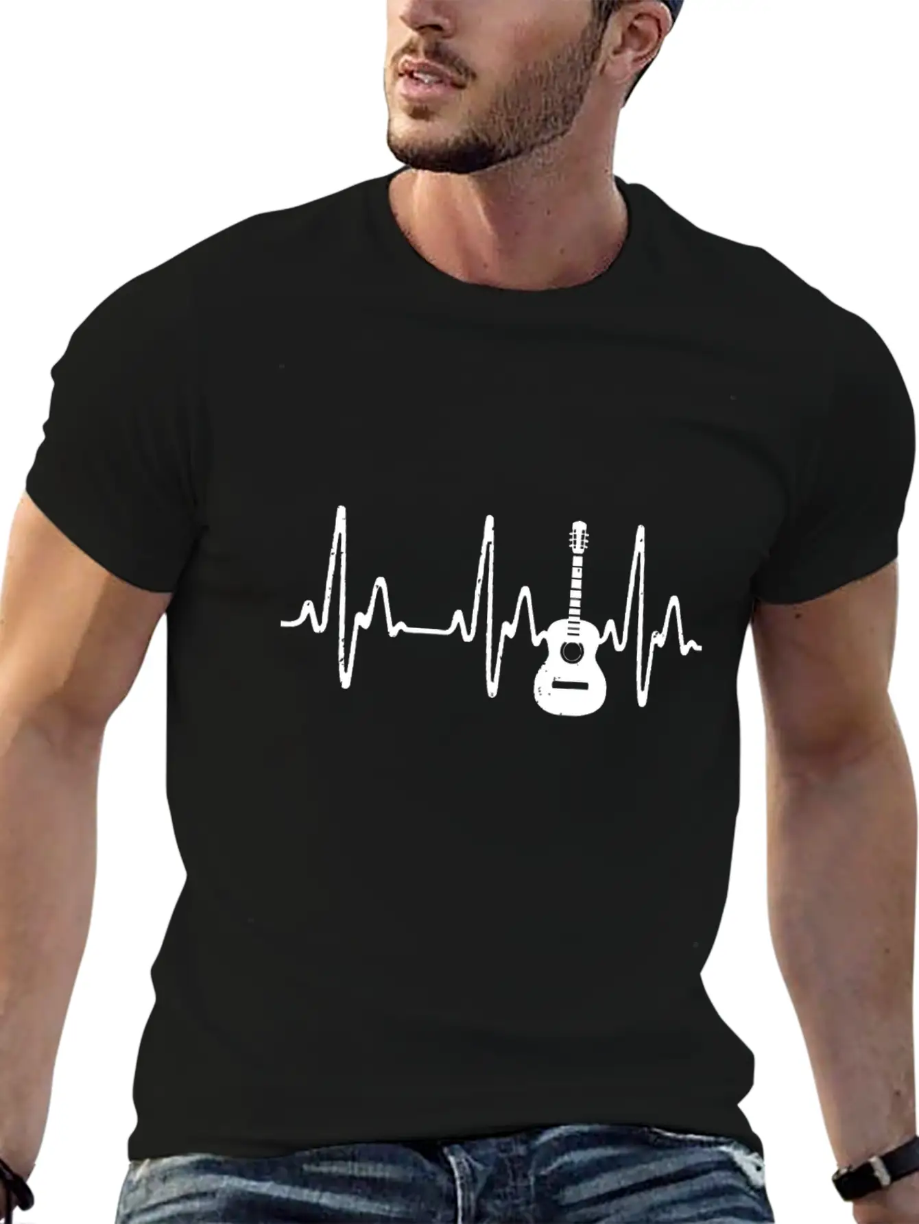 Bass Player - Bass Guitar Player Heartbeatguitar L Timeless Short Sleeve Tee – Comfy And Minimalist Design
