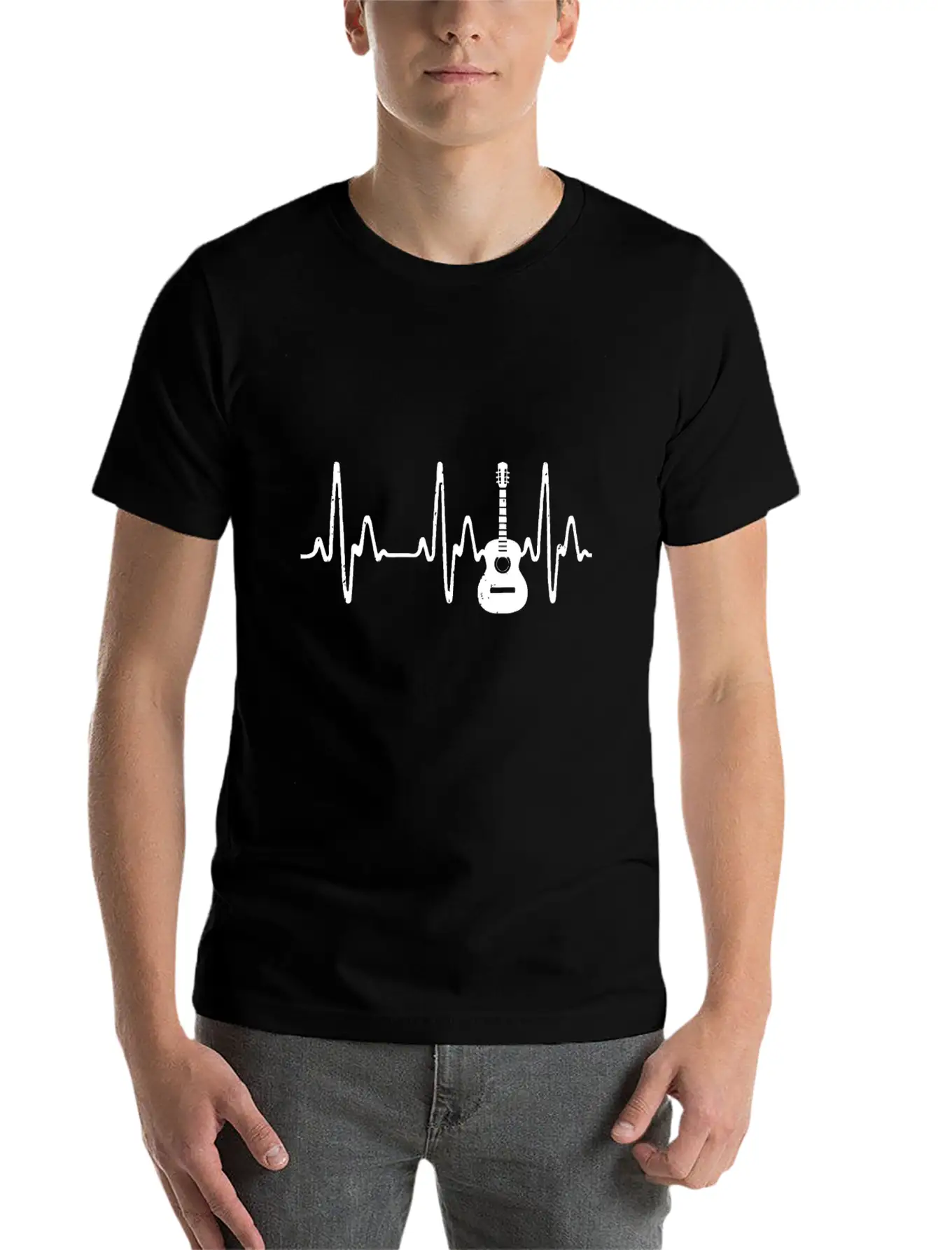Bass Player - Bass Guitar Player Heartbeatguitar L Timeless Short Sleeve Tee – Comfy And Minimalist Design