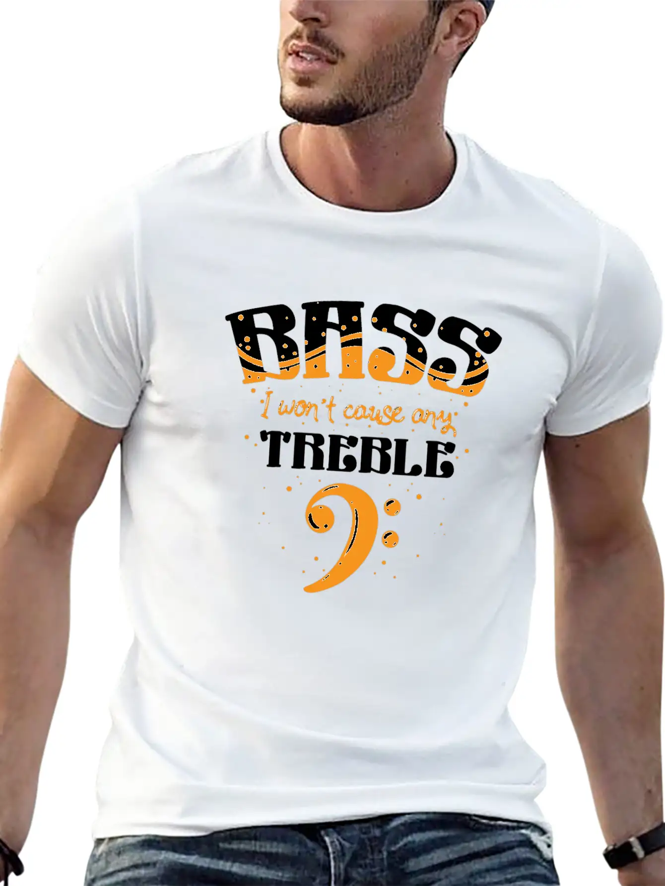Bass Player Gift - I Won't Cause Any Trouble Essential Unisex Summer Tee – Soft Cotton Casual Fit