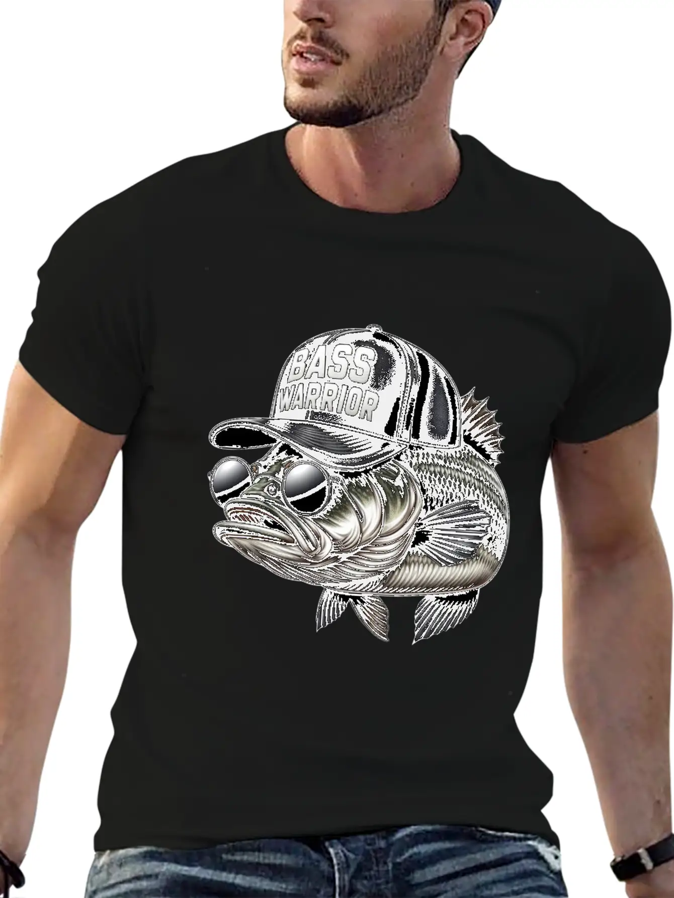 Bass Warrior Basic Graphic T-Shirt – Daily Comfort In Soft Cotton