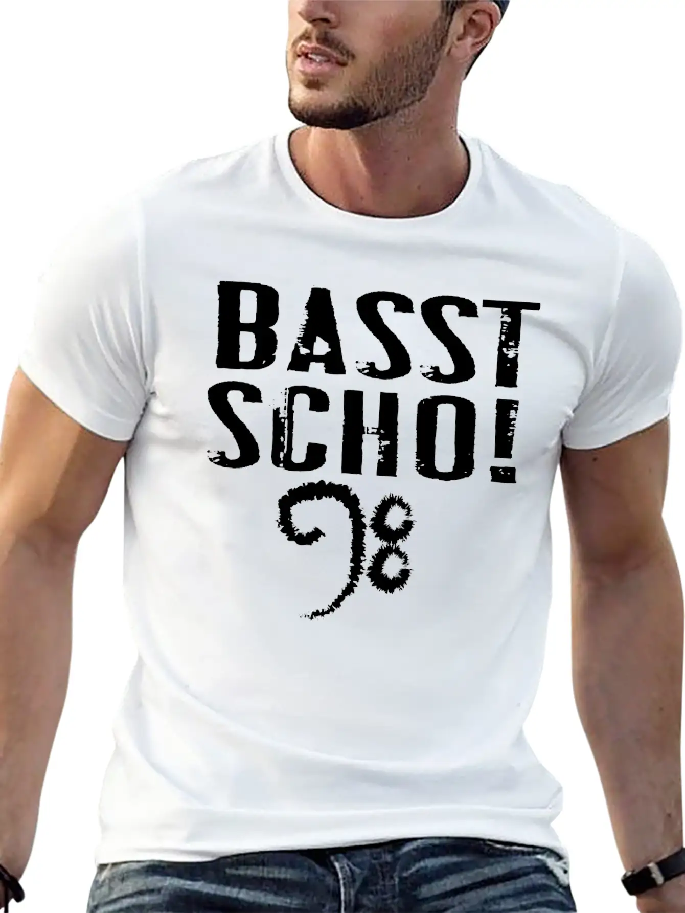 Basst Scho Guitar Gift Music Rock Comfortable Minimalist Graphic Tee – Summer Style Essential