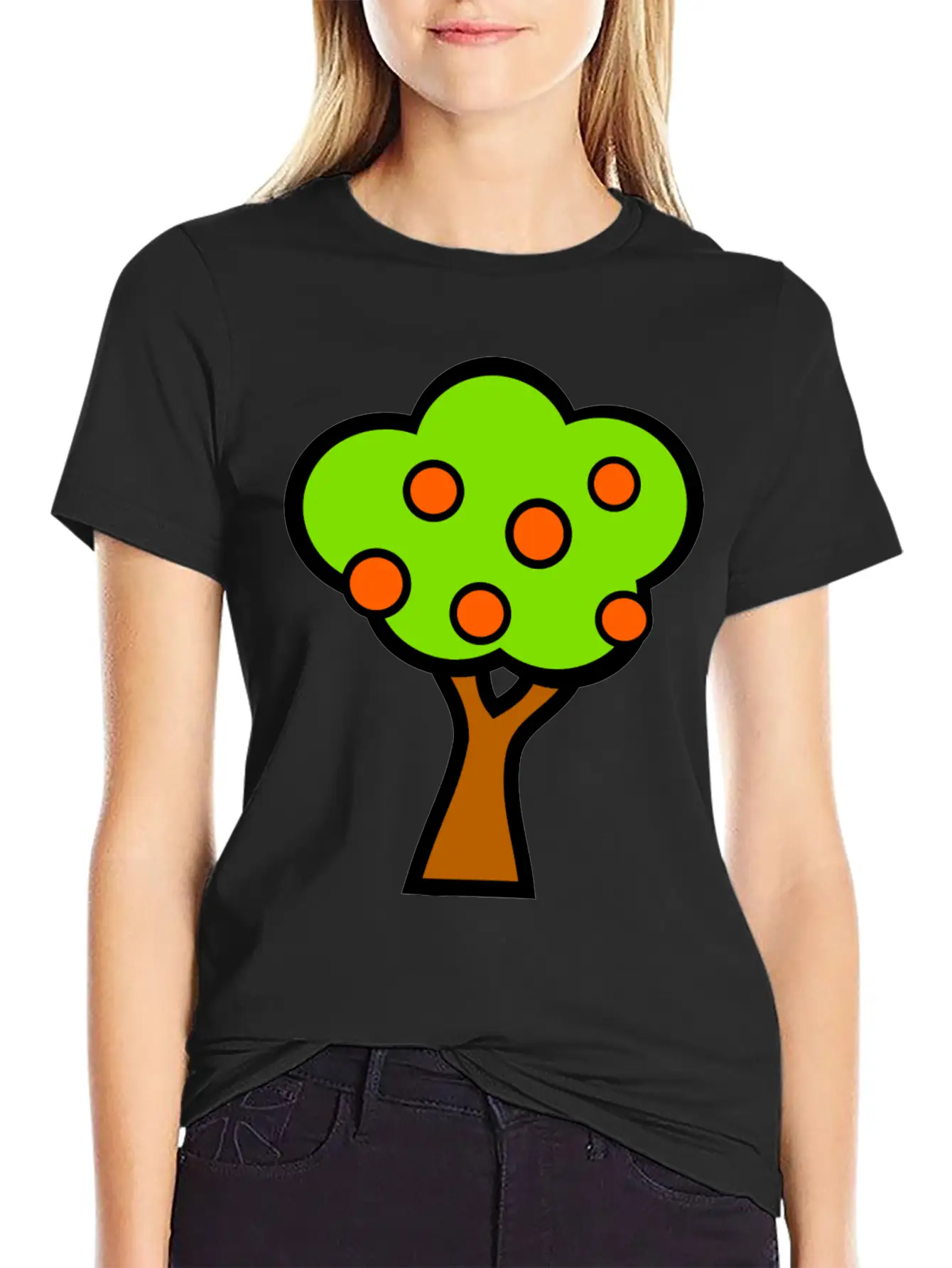 Baum Tree Baumstamm Wald Forest Woods136 Unisex Short Sleeve Soft Cotton T-Shirt – Casual Everyday Wear