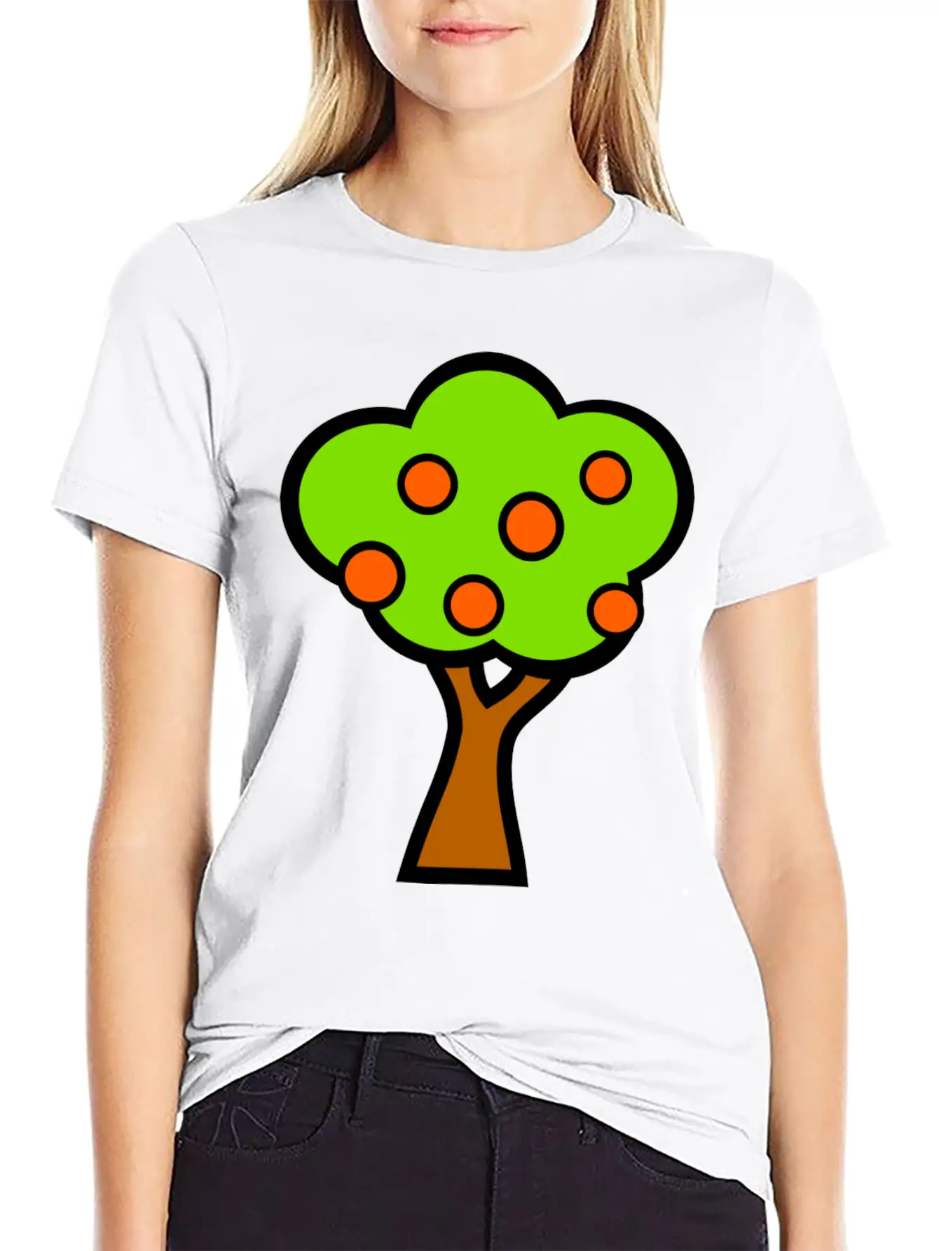 Baum Tree Baumstamm Wald Forest Woods136 Unisex Short Sleeve Soft Cotton T-Shirt – Casual Everyday Wear