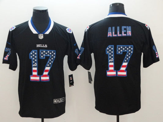 Men's Buffalo Bills Josh Allen #17 Black Game Jerseys