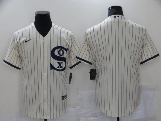 Men's Chicago White Sox Cream Replica Blank Jerseys