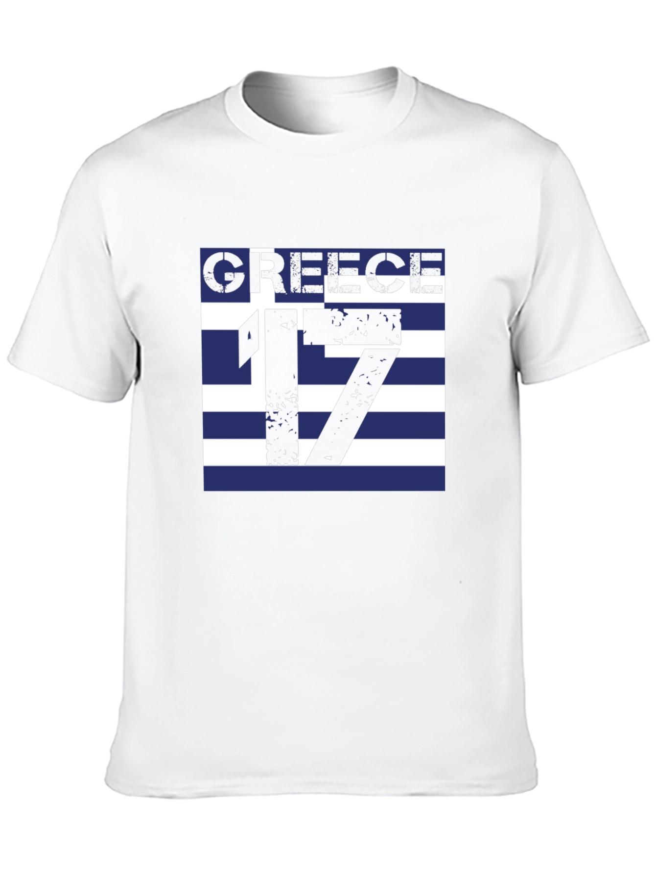 Greece 17 Graphic Tee - Black Cotton T-Shirt