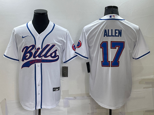 Men's Buffalo Bills Josh Allen #17 White Game Jerseys Joint Edition