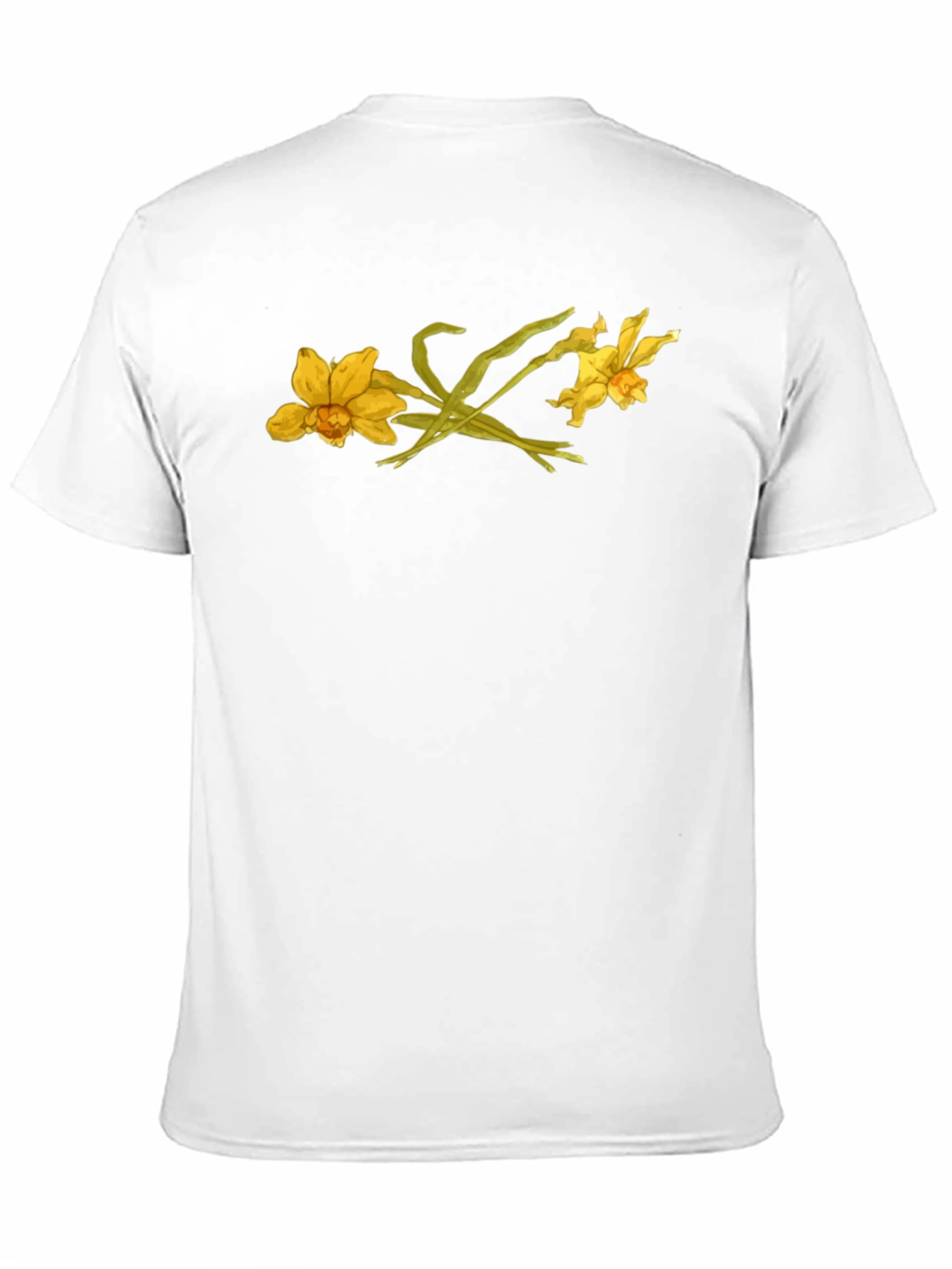 Floral Graphic Black T-Shirt - Daffodil Design