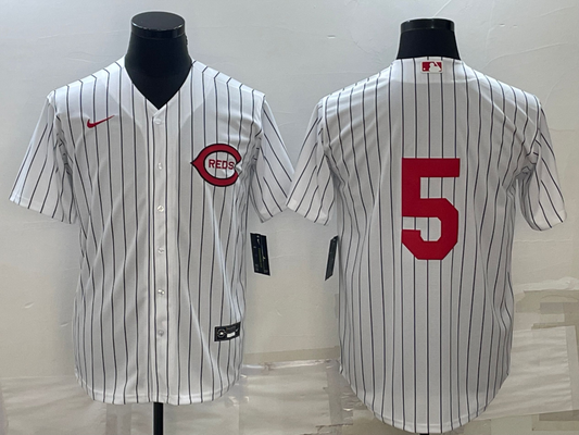 Men's Cincinnati Reds Johnny Bench #5 White 2022 MLB at Field of Dreams Game Authentic Player Jerseys