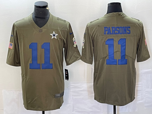 Men's Dallas Cowboys Micah Parsons #11 Brown Player Jerseys