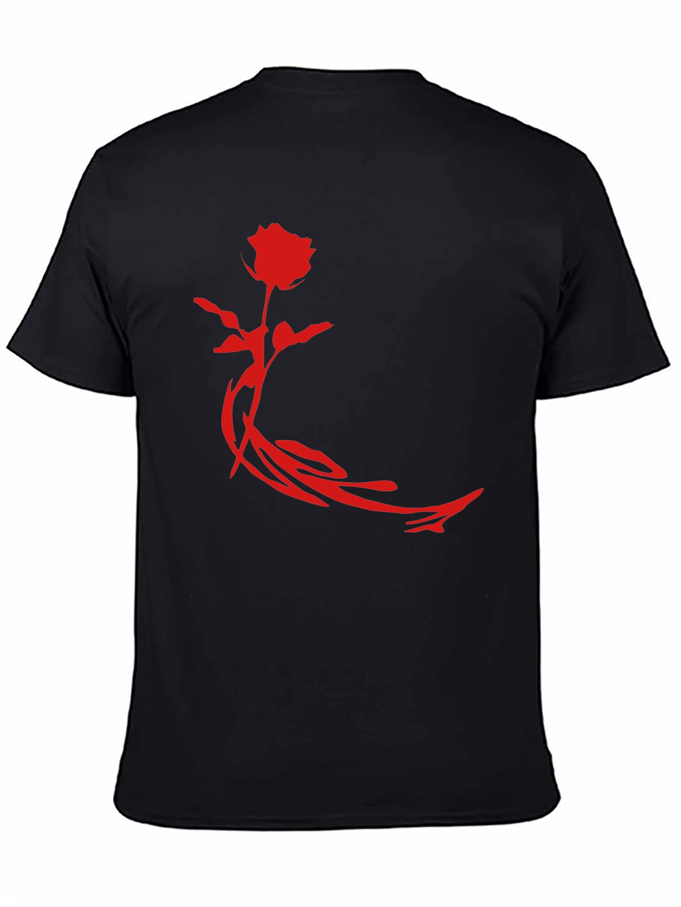 Rose Graphic Black T-Shirt - Stylish Mens Apparel