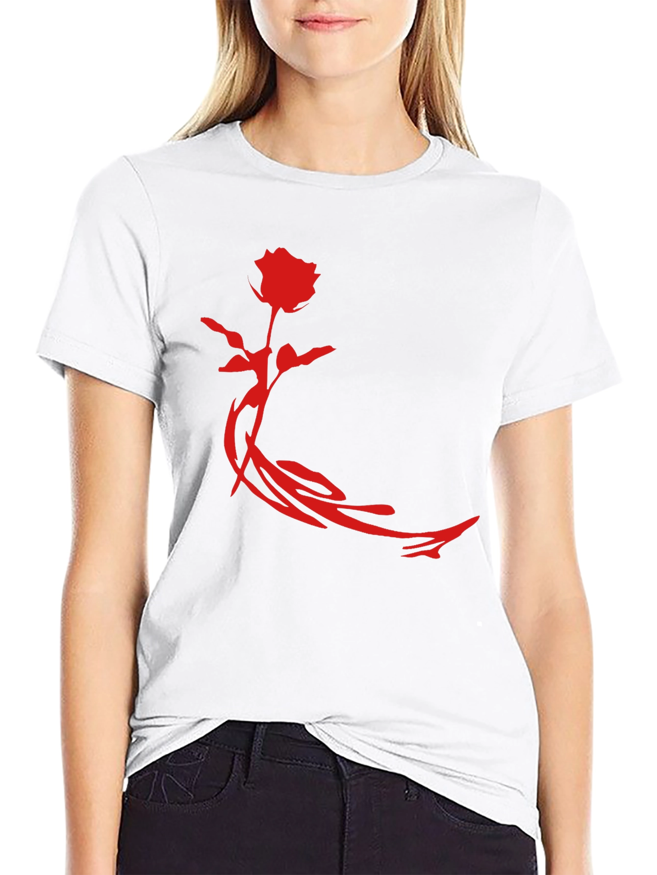 Rose Graphic Black T-Shirt - Stylish Mens Apparel