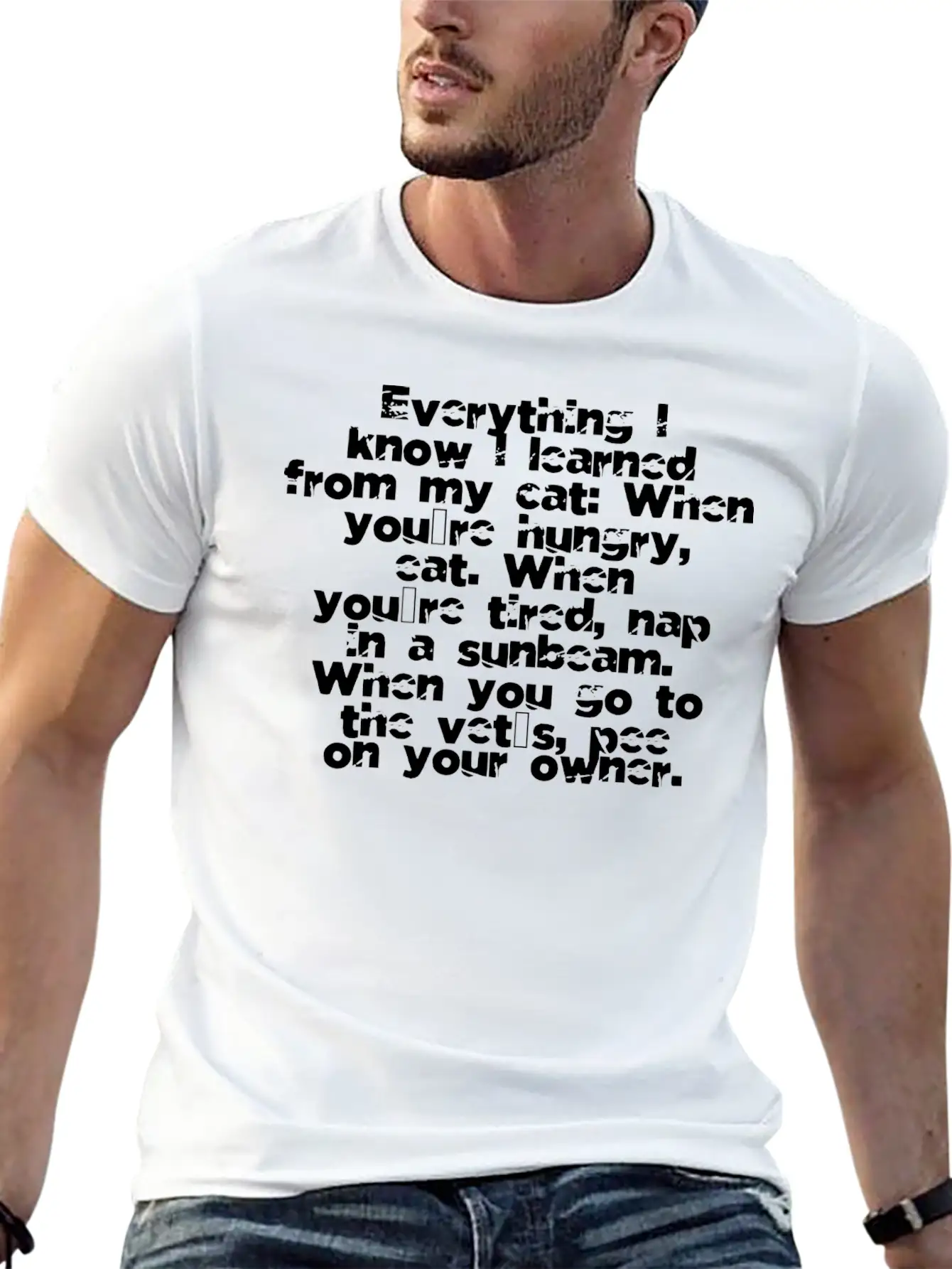 Bday Feline Dogs Funny Cat Quote Fur Catholicism Unisex Short Sleeve Soft Cotton T-Shirt – Casual Everyday Wear