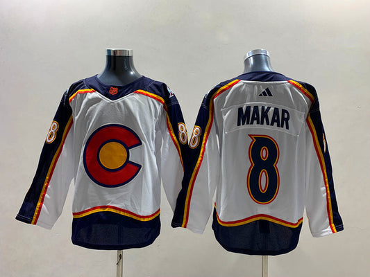 Men's Colorado Avalanche Cale Makar #8 White Breakaway Player Jerseys