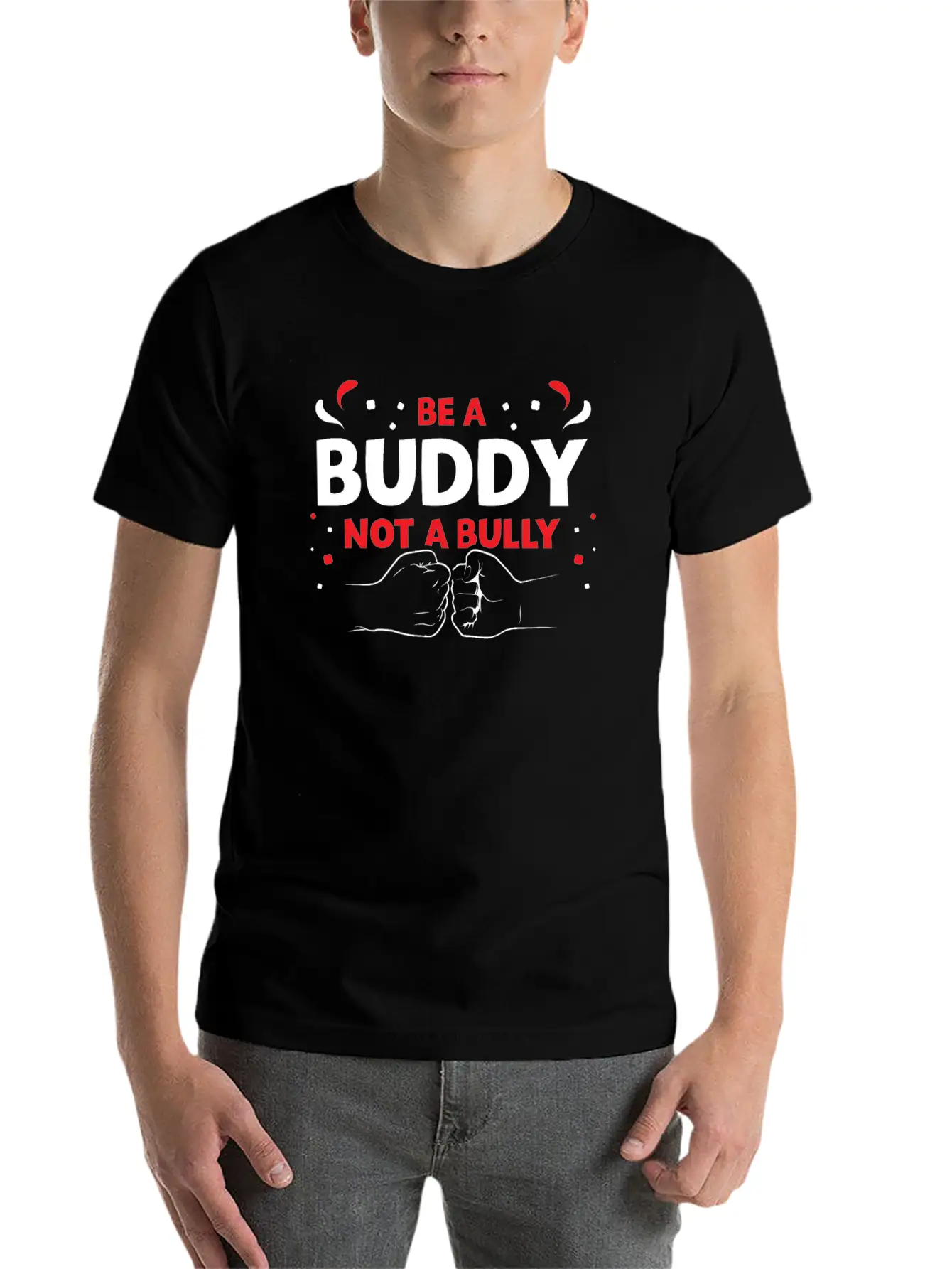 Be A Buddy Not A Bully Mobbing Kindness Bullying Basic Graphic T-Shirt – Daily Comfort In Soft Cotton
