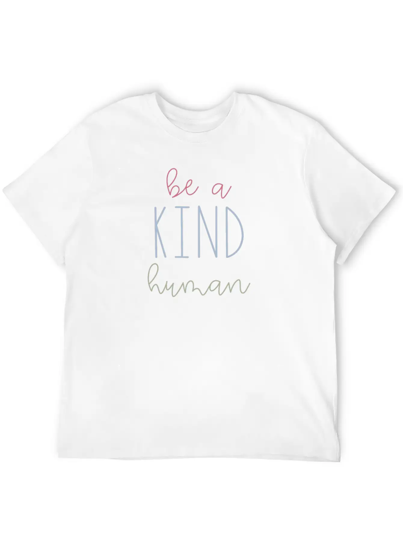 Be A Kind Human Unisex Short Sleeve Soft Cotton T-Shirt – Casual Everyday Wear
