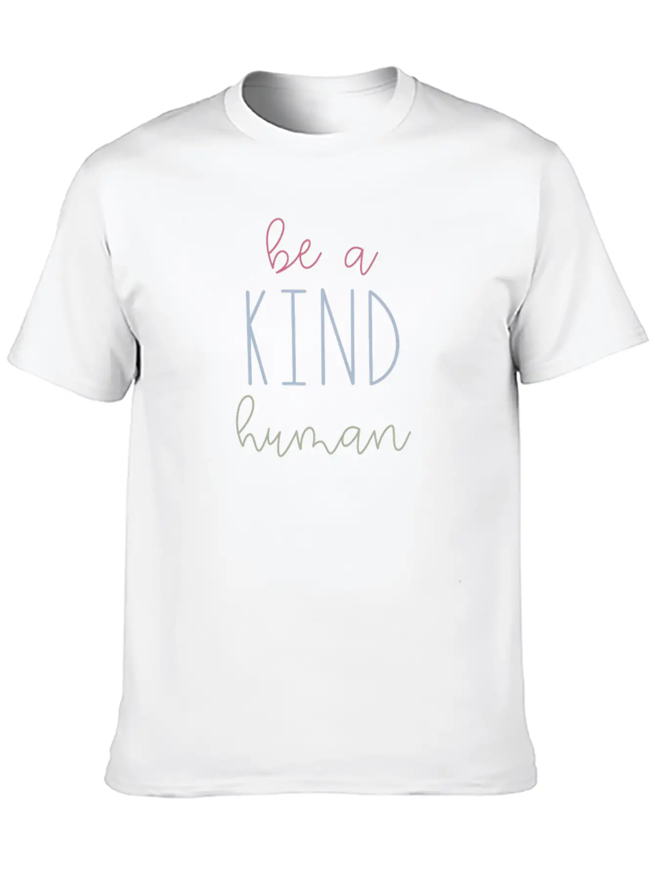 Be A Kind Human Unisex Short Sleeve Soft Cotton T-Shirt – Casual Everyday Wear