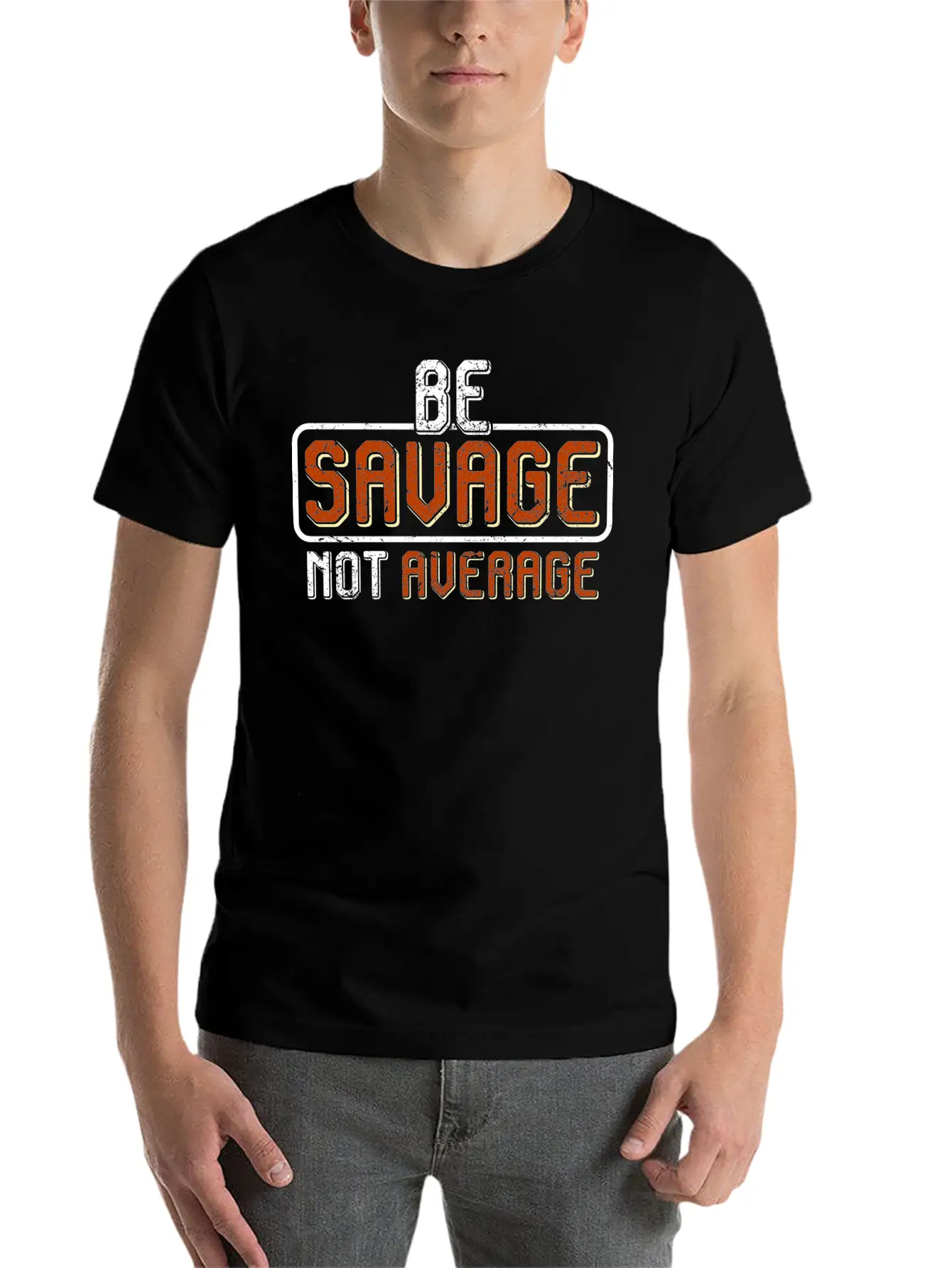 Be A Savage Not Average By The Manzanita´s Basic Graphic T-Shirt – Daily Comfort In Soft Cotton