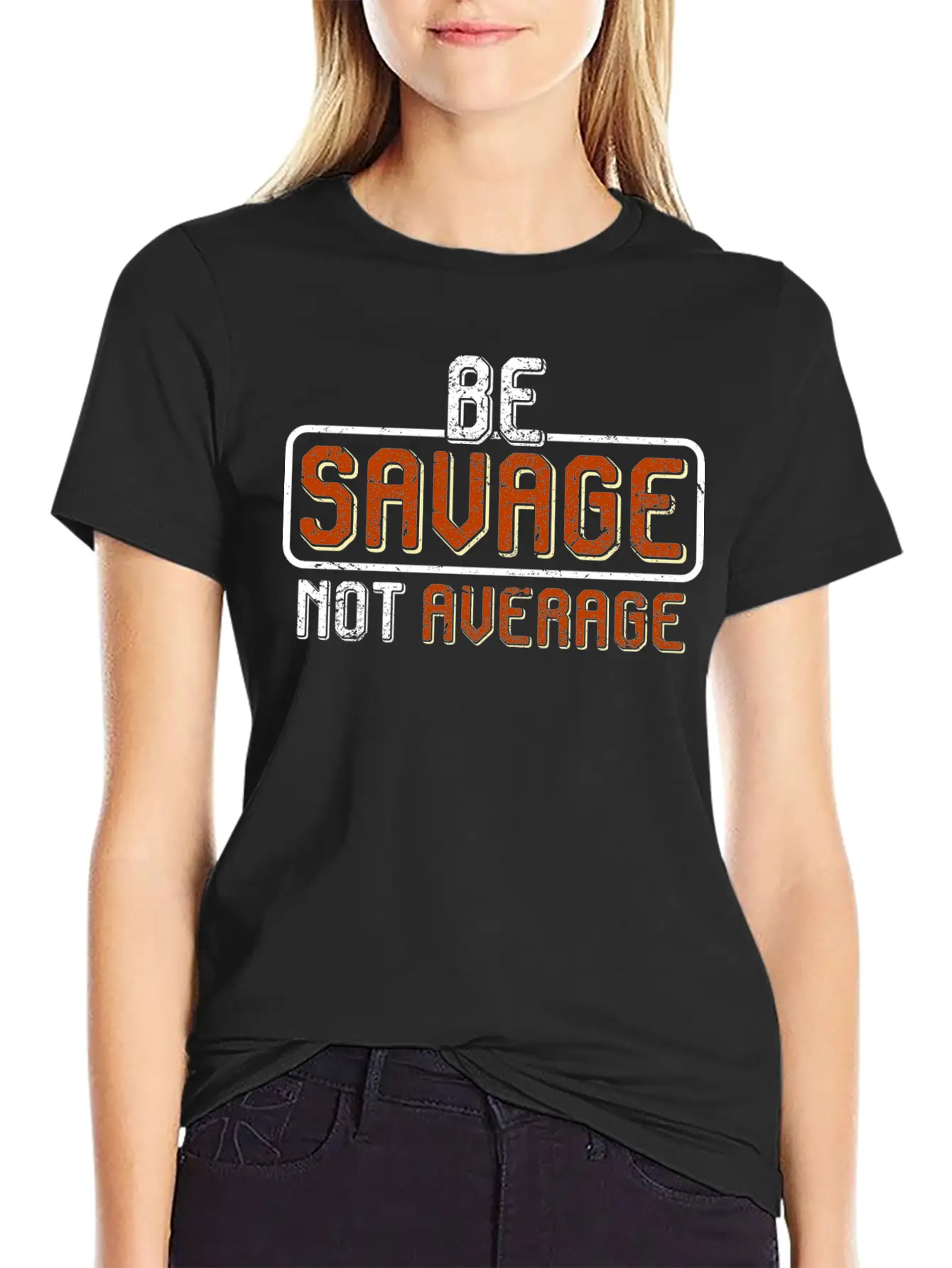 Be A Savage Not Average By The Manzanita´s Basic Graphic T-Shirt – Daily Comfort In Soft Cotton