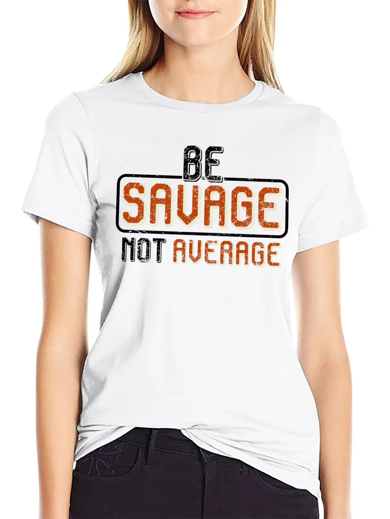 Be A Savage Not Average By The Manzanita´s Basic Graphic T-Shirt – Daily Comfort In Soft Cotton