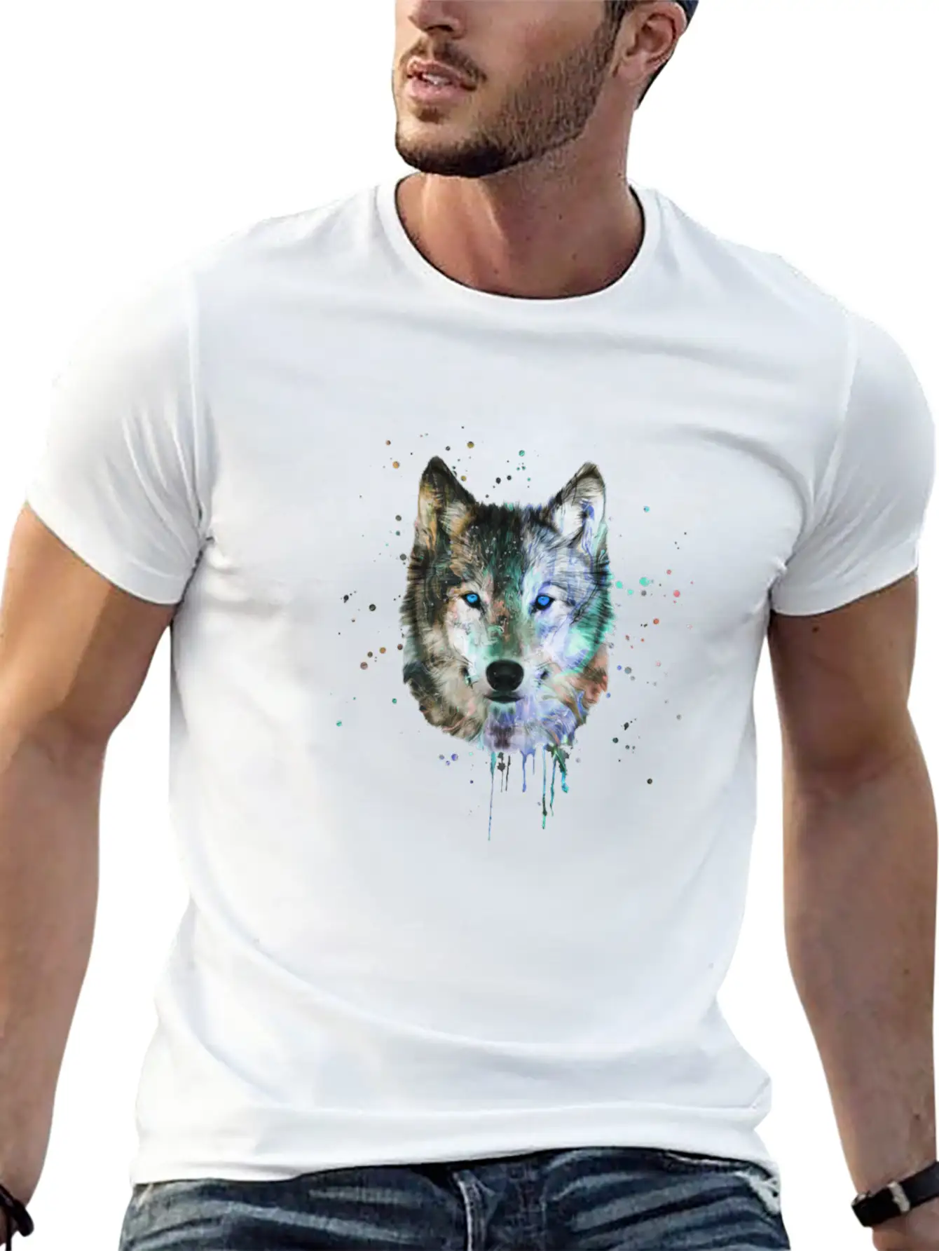 Be A Wild Wolf Unisex Short Sleeve Soft Cotton T-Shirt – Casual Everyday Wear