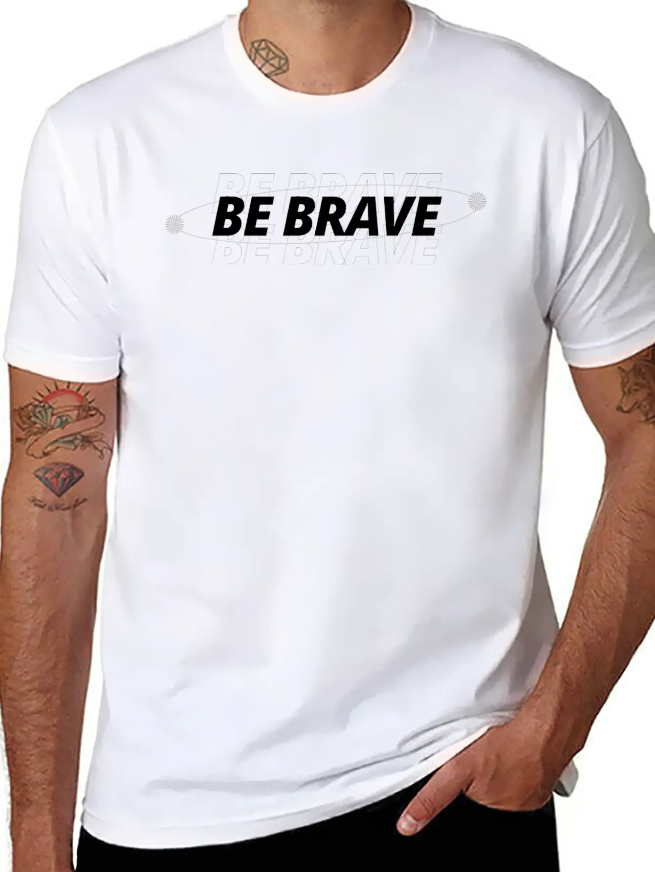 Be Brave Comfortable Minimalist Graphic Tee – Summer Style Essential