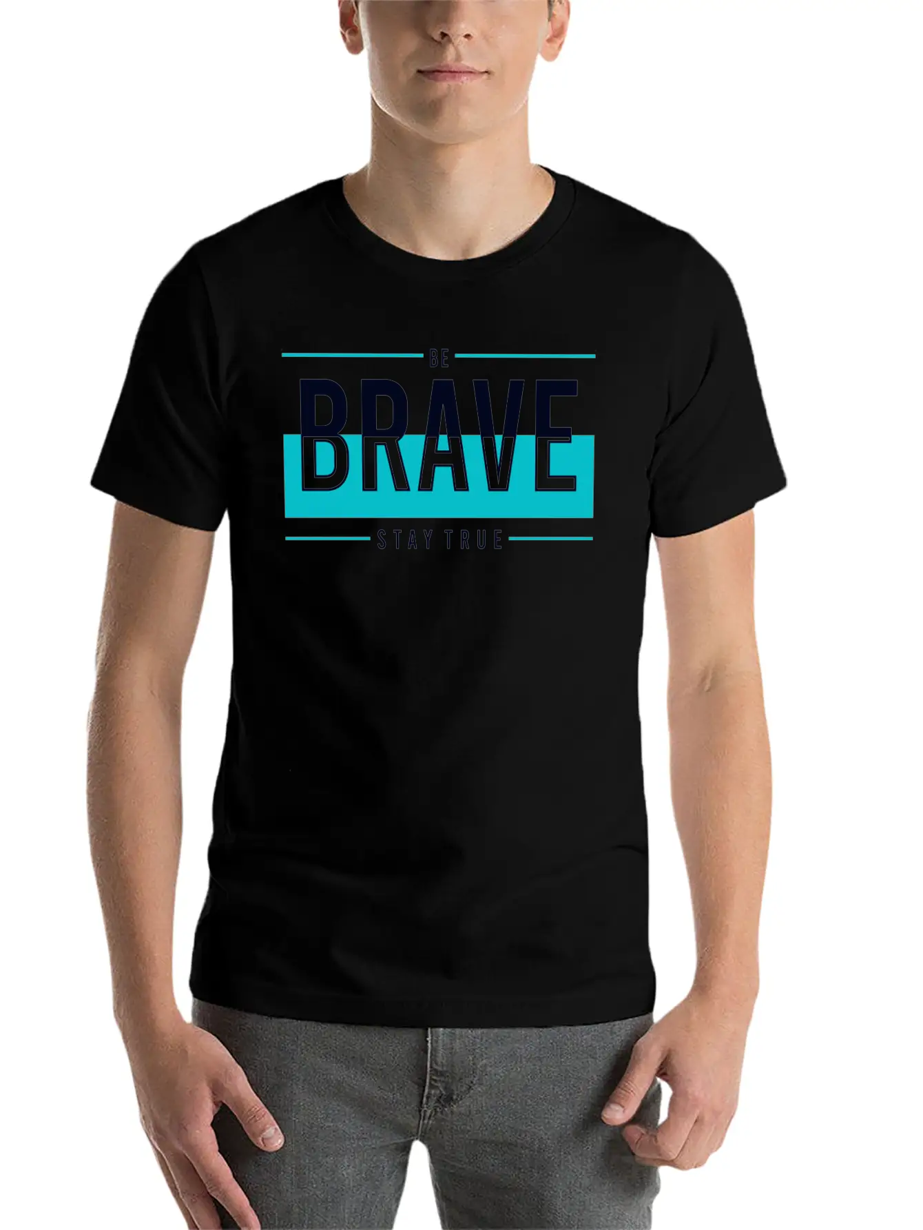 Be Brave Stay True Relaxed Everyday Tee – Lightweight And Durable Cotton