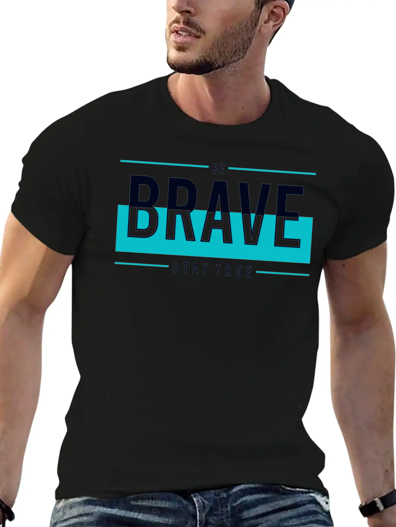 Be Brave Stay True Relaxed Everyday Tee – Lightweight And Durable Cotton