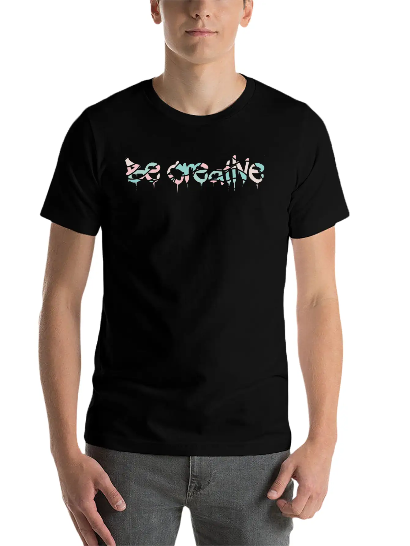Be Creative Comfortable Minimalist Graphic Tee – Summer Style Essential