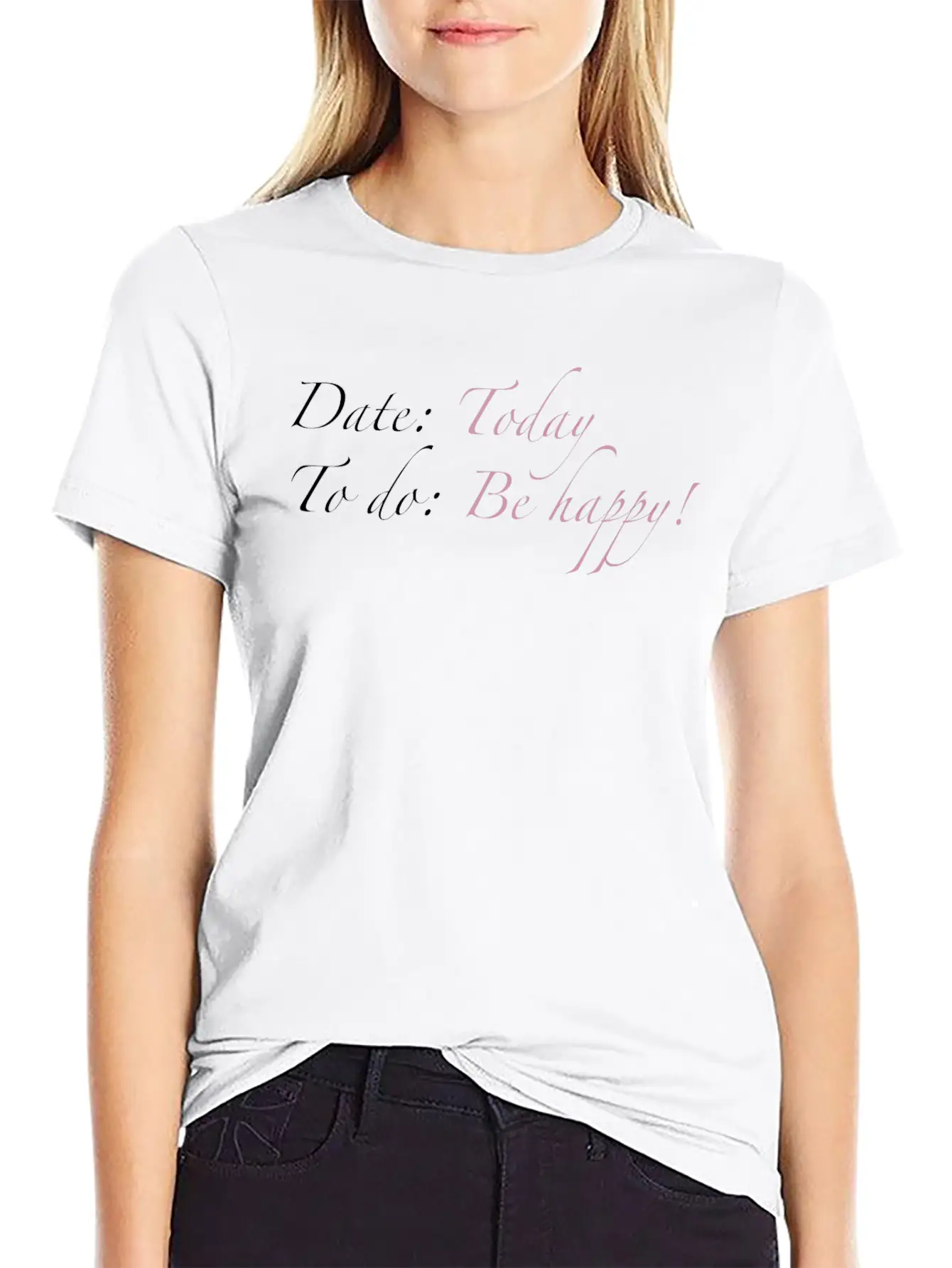 Be Happy! Basic Graphic T-Shirt – Daily Comfort In Soft Cotton