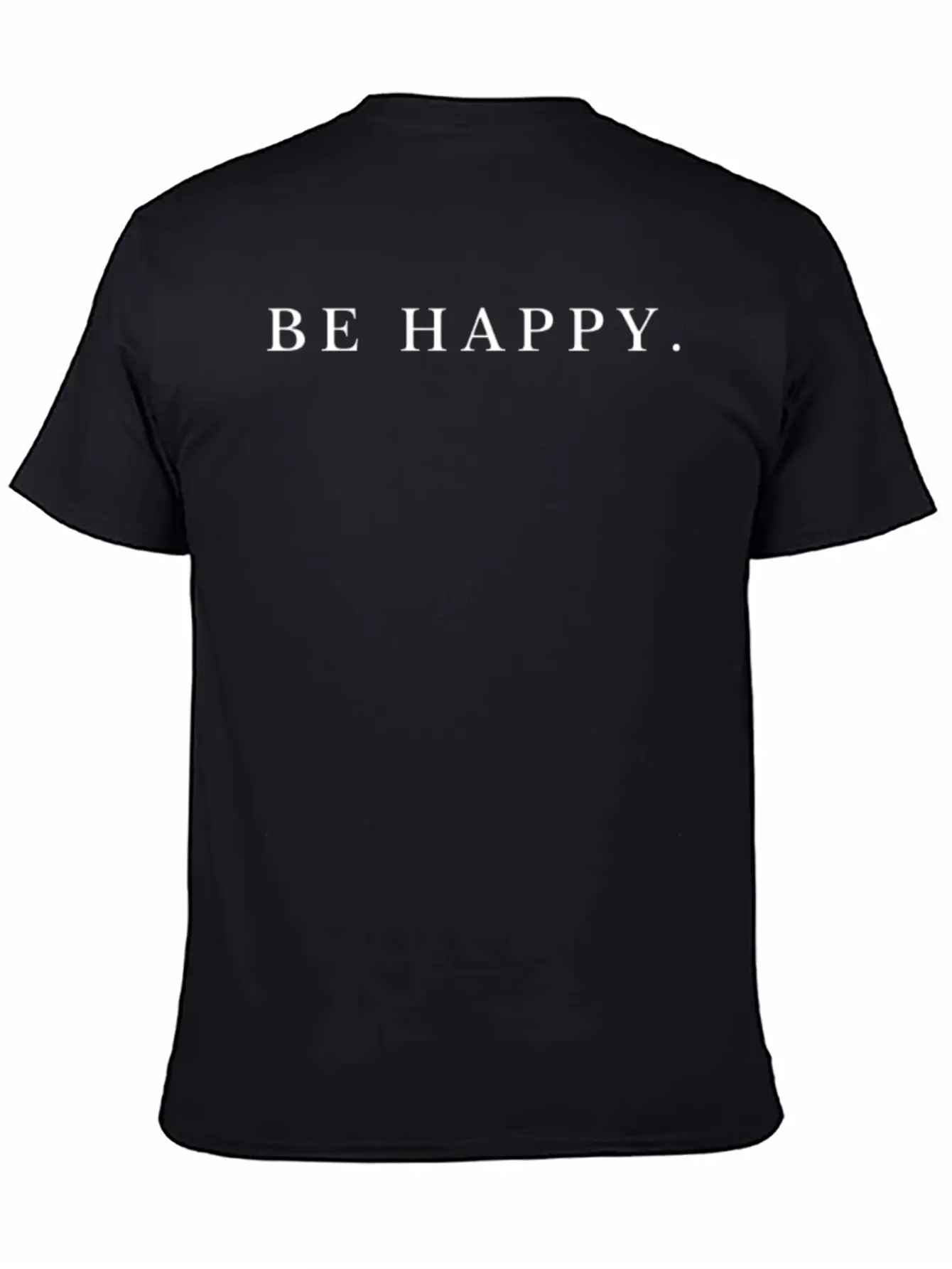 Be Happy. Comfortable Minimalist Graphic Tee – Summer Style Essential