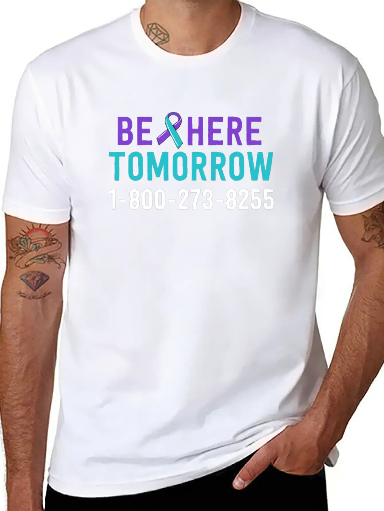 Be Here Tomorrow Suicide Prevention Awareness Unisex Casual T-Shirt – Clean Design For Daily Comfort