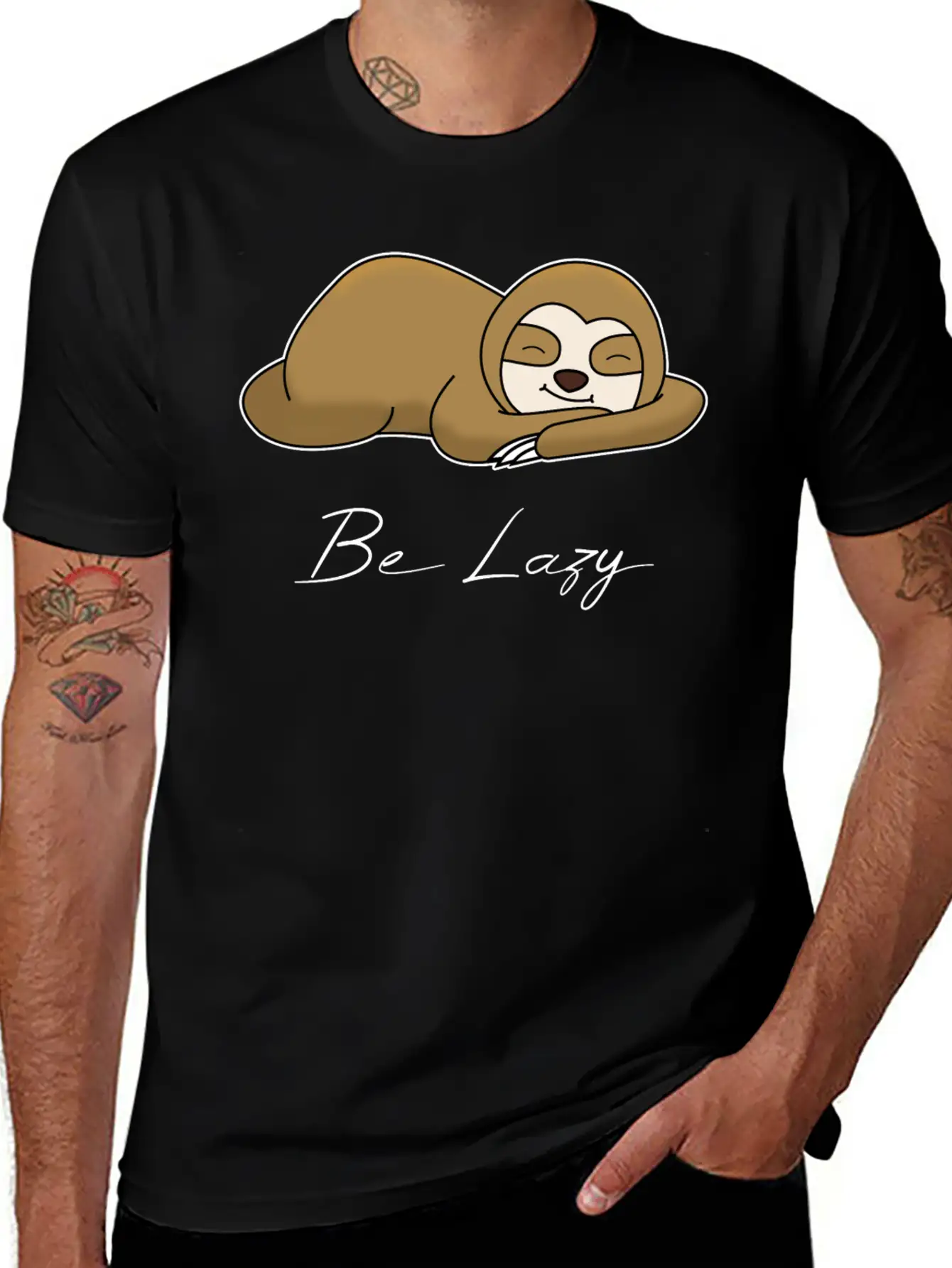 BE LAZY Unisex Short Sleeve Soft Cotton T-Shirt – Casual Everyday Wear