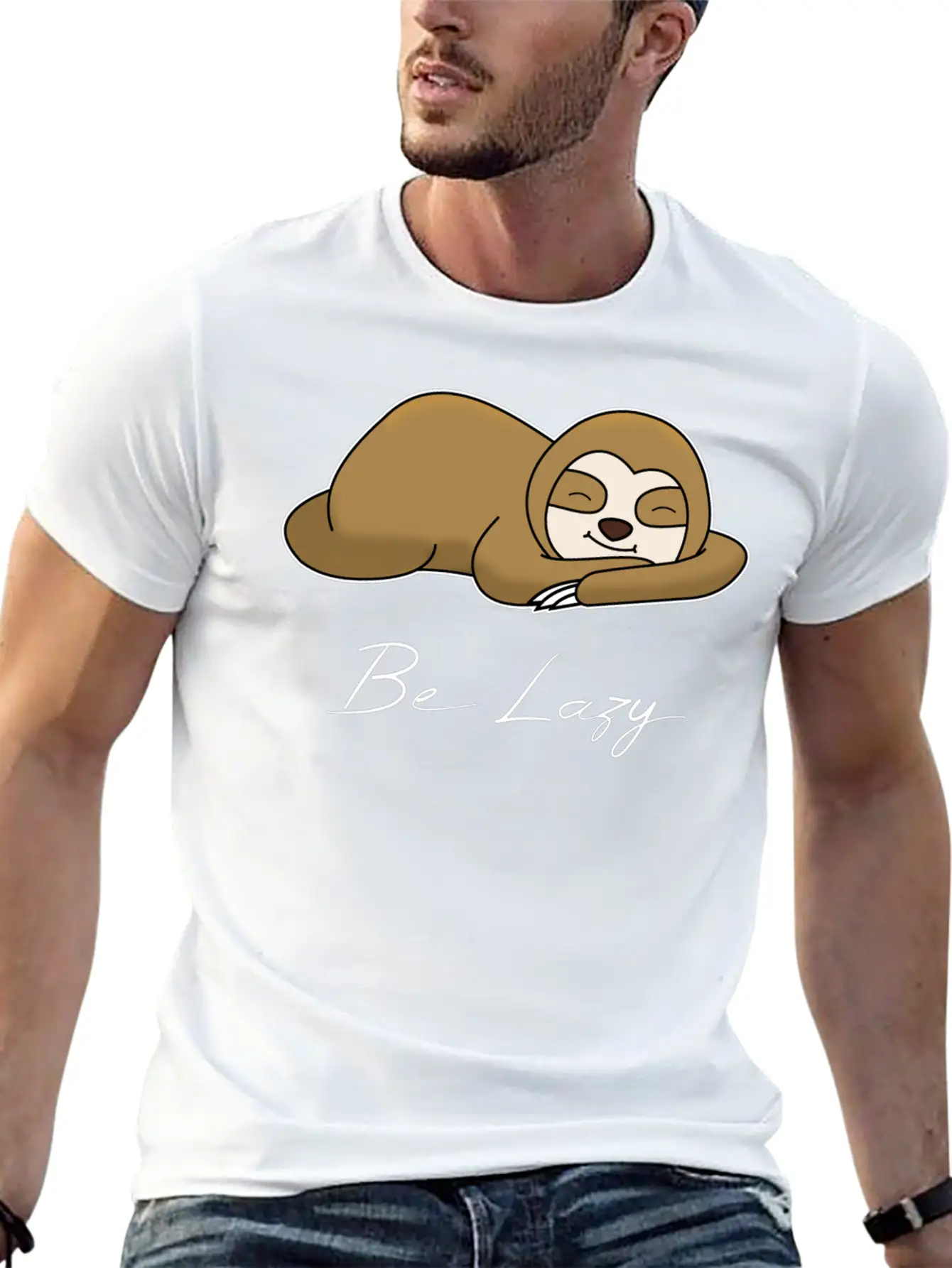 BE LAZY Unisex Short Sleeve Soft Cotton T-Shirt – Casual Everyday Wear
