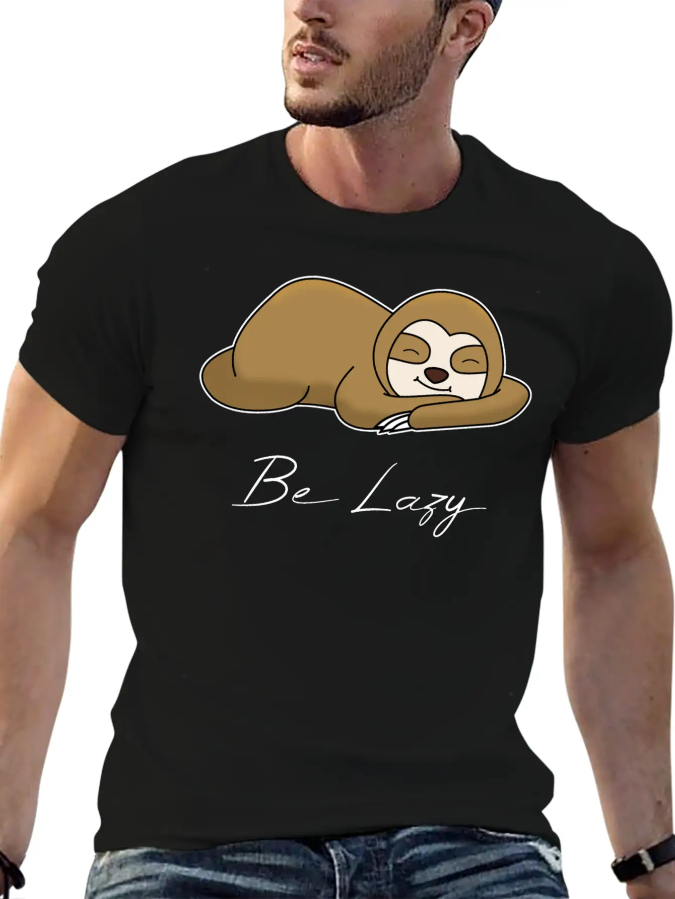 BE LAZY Unisex Short Sleeve Soft Cotton T-Shirt – Casual Everyday Wear