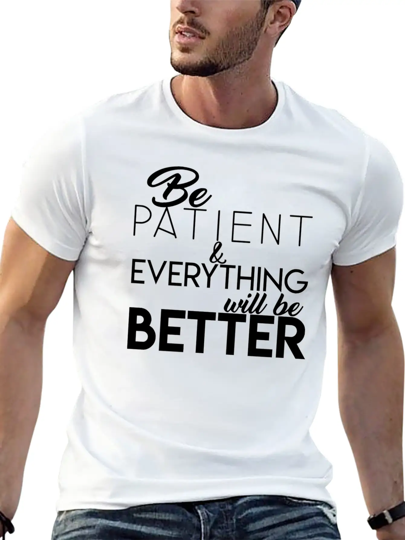 Be Patient Unisex Short Sleeve Soft Cotton T-Shirt – Casual Everyday Wear
