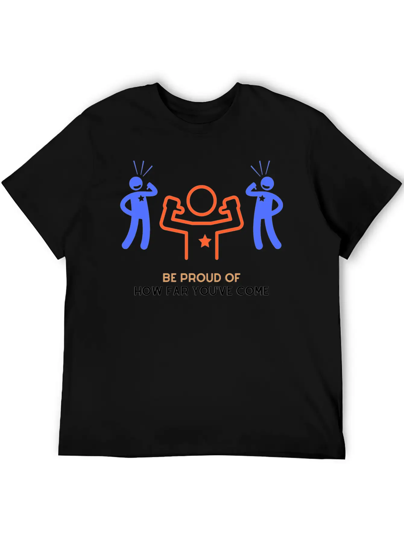 Be Proud Of How Far You've Come Unisex Short Sleeve Soft Cotton T-Shirt – Casual Everyday Wear