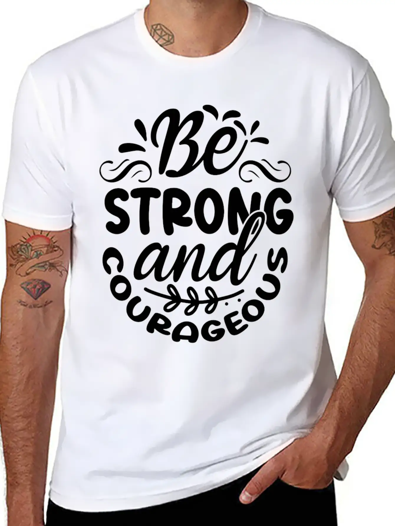 Be Strong And Courageous Unisex Casual T-Shirt – Clean Design For Daily Comfort