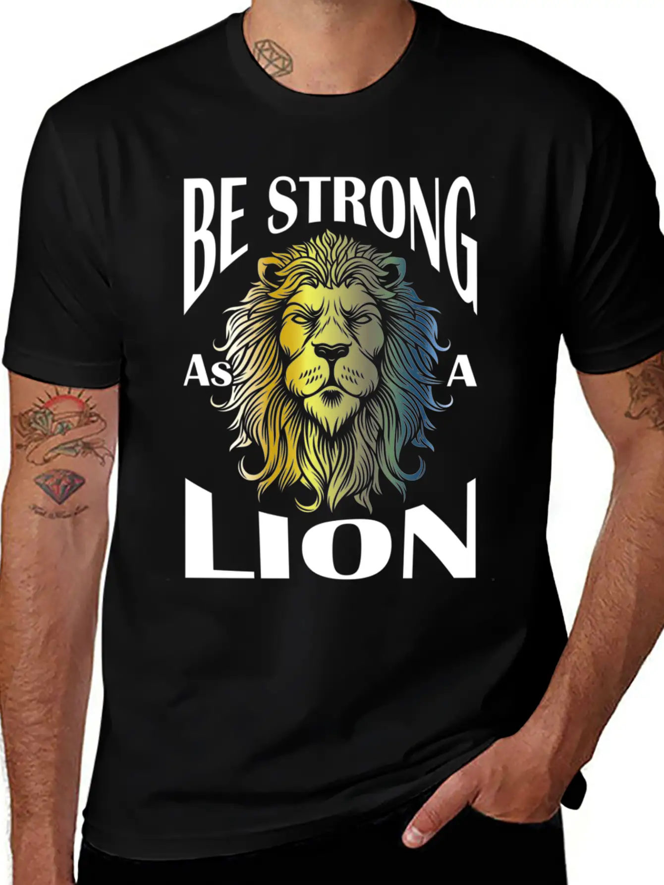 Be Strong As A Lion Comfortable Minimalist Graphic Tee – Summer Style Essential