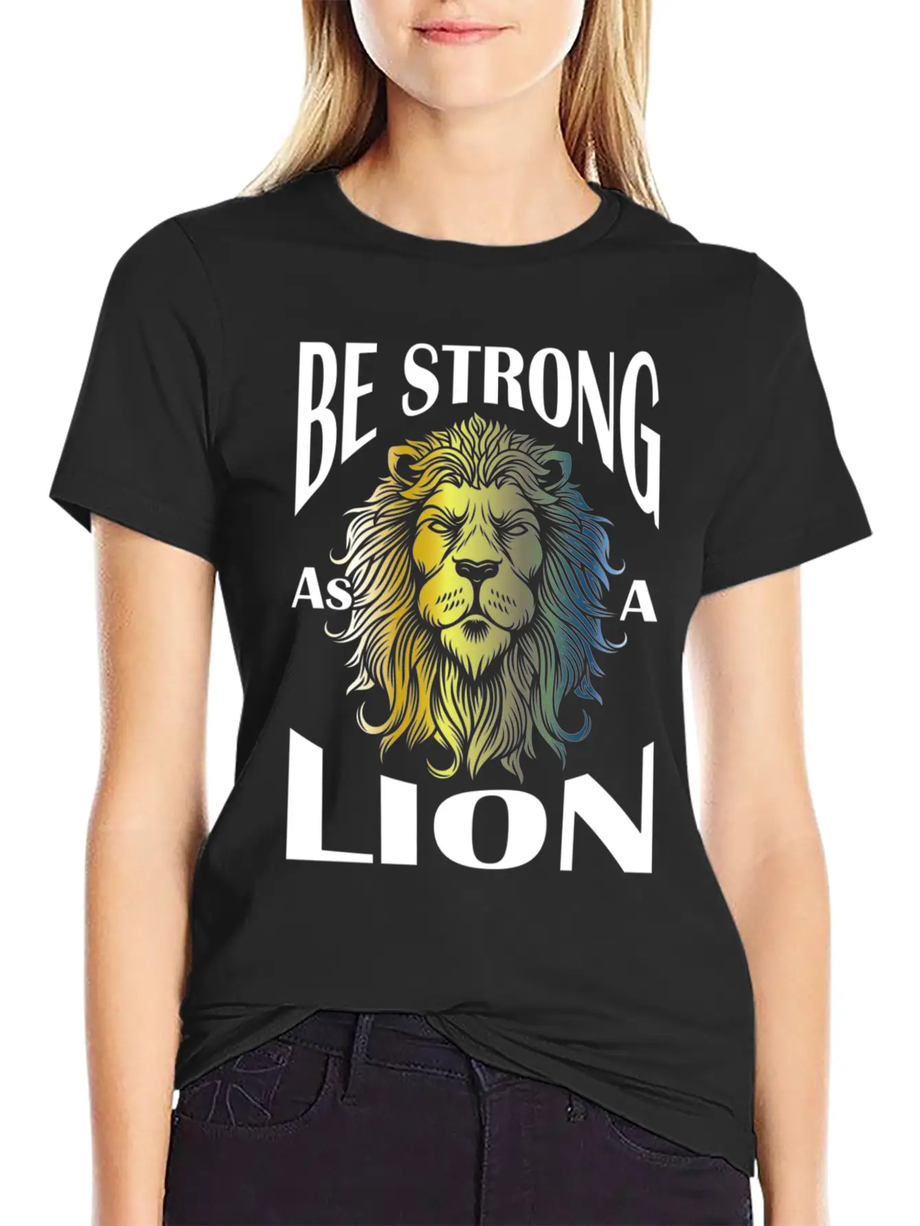 Be Strong As A Lion Comfortable Minimalist Graphic Tee – Summer Style Essential