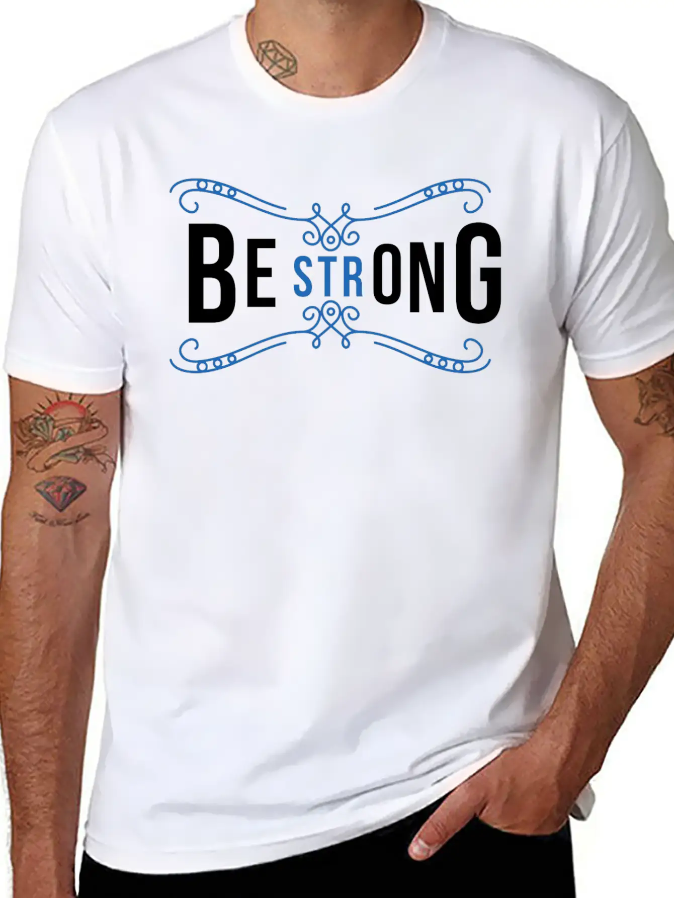 Be Strong Unisex Short Sleeve Soft Cotton T-Shirt – Casual Everyday Wear