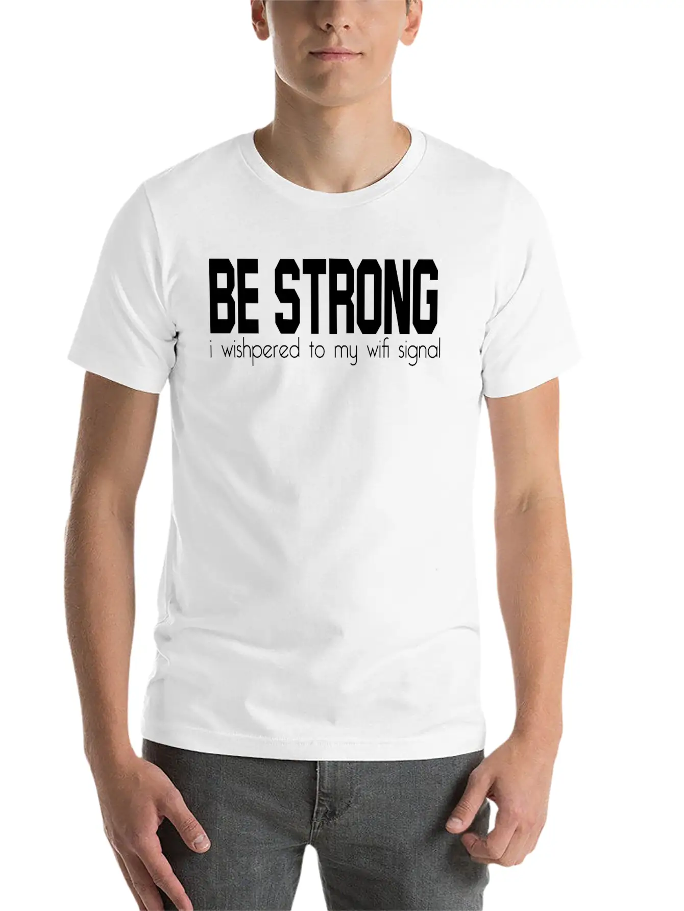 Be Strong Wifi Relaxed Everyday Tee – Lightweight And Durable Cotton