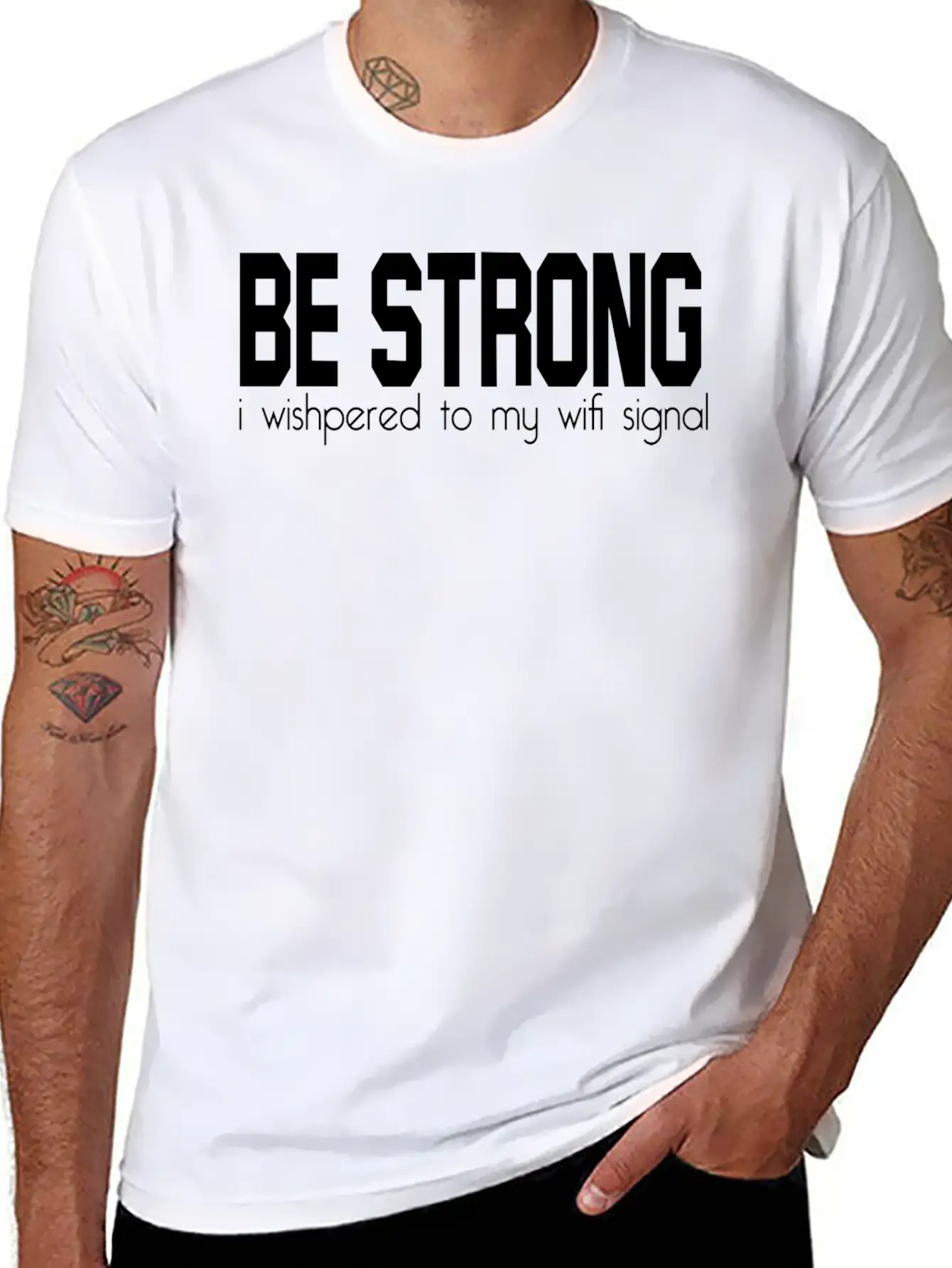 Be Strong Wifi Relaxed Everyday Tee – Lightweight And Durable Cotton
